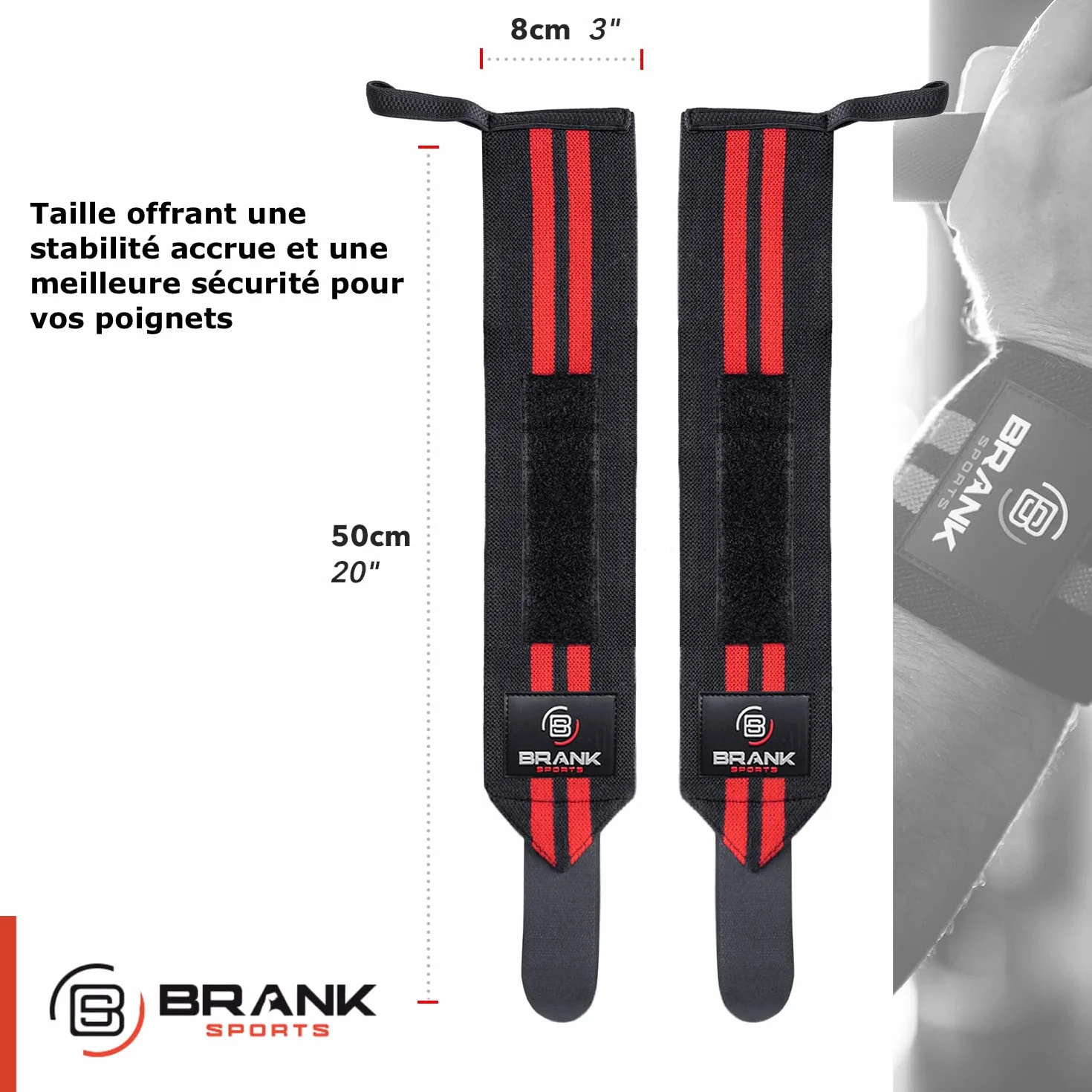 Protege Poignet Crossfit Larges et résistants | Poignet de Force pour Musculation et haltérophilie