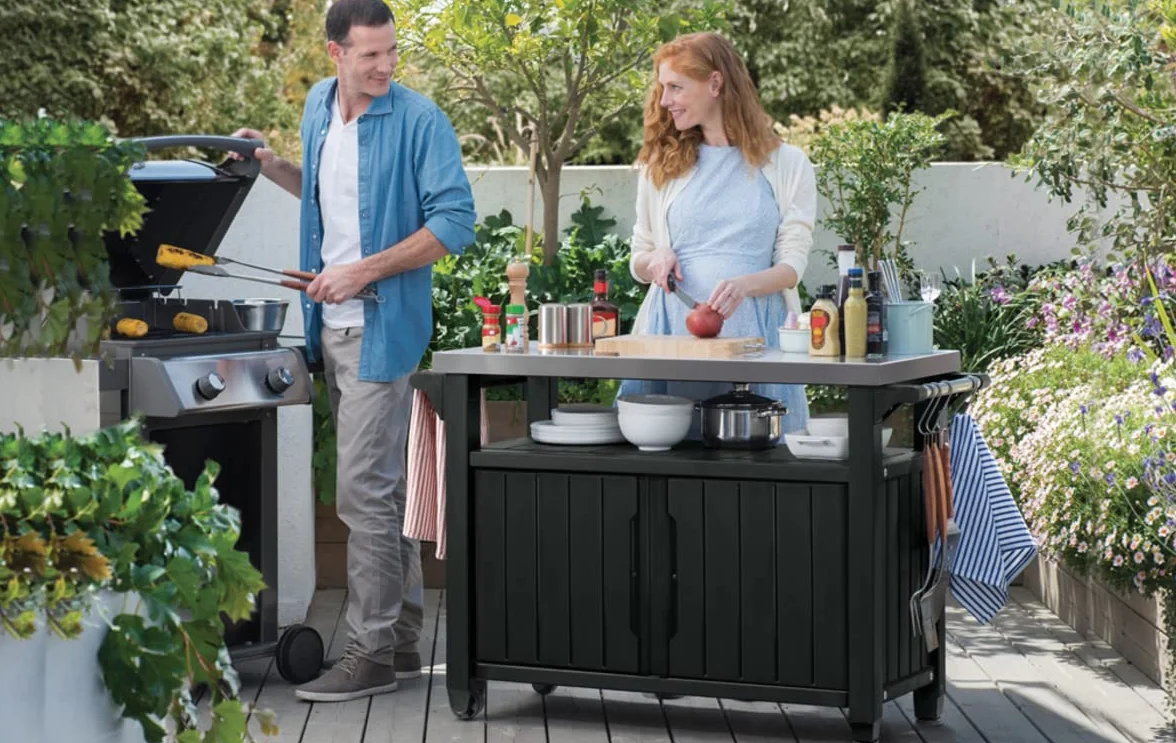 KETER Desserte barbecue gris UNITY XL 207 litrów 134 x 51.7 x 89.6 cm