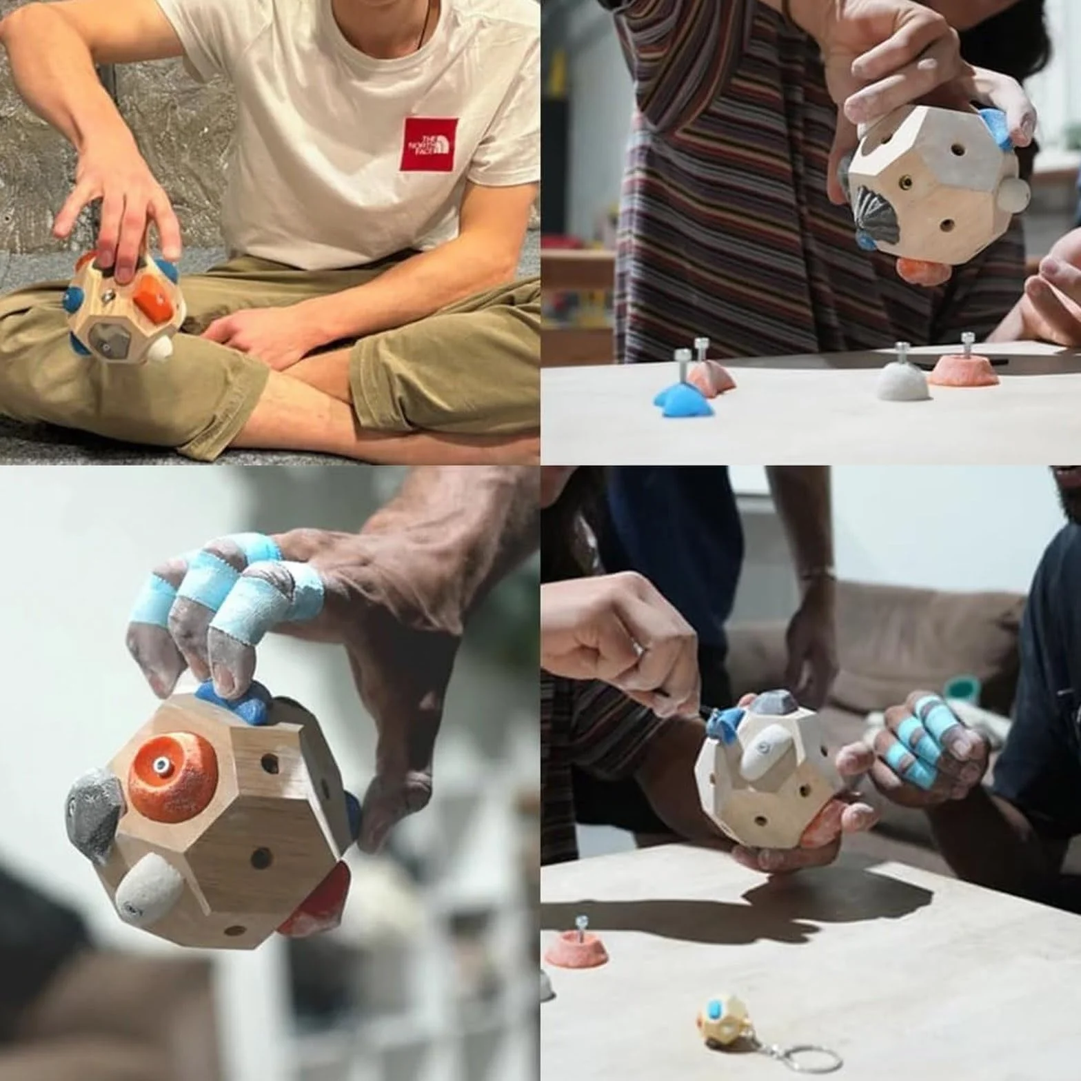 Blocs de Boulder Fabriqués à la Main, Balle d'Escalade d'Entraînement de la Force des Doigts, Cadeaux de Bloc d'Entraînement de la Force des Doigts pour Grimpeurs de Rocher
