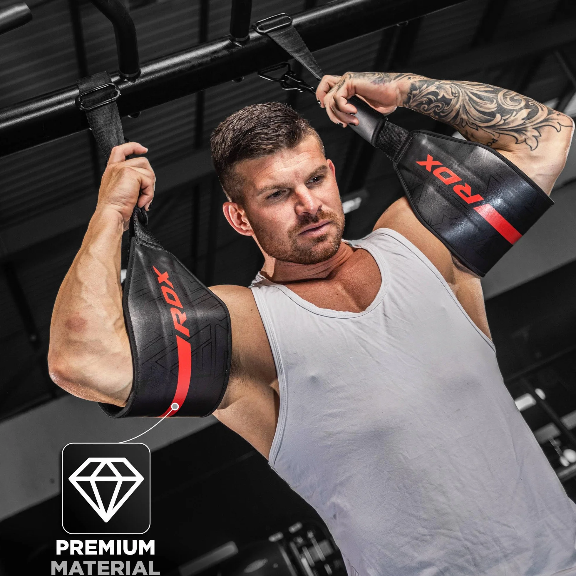RDX Fitness AB Straps Sangles Abdominaux Double D Ring ABS Abdominales pour Fitness Calisthenics Gym