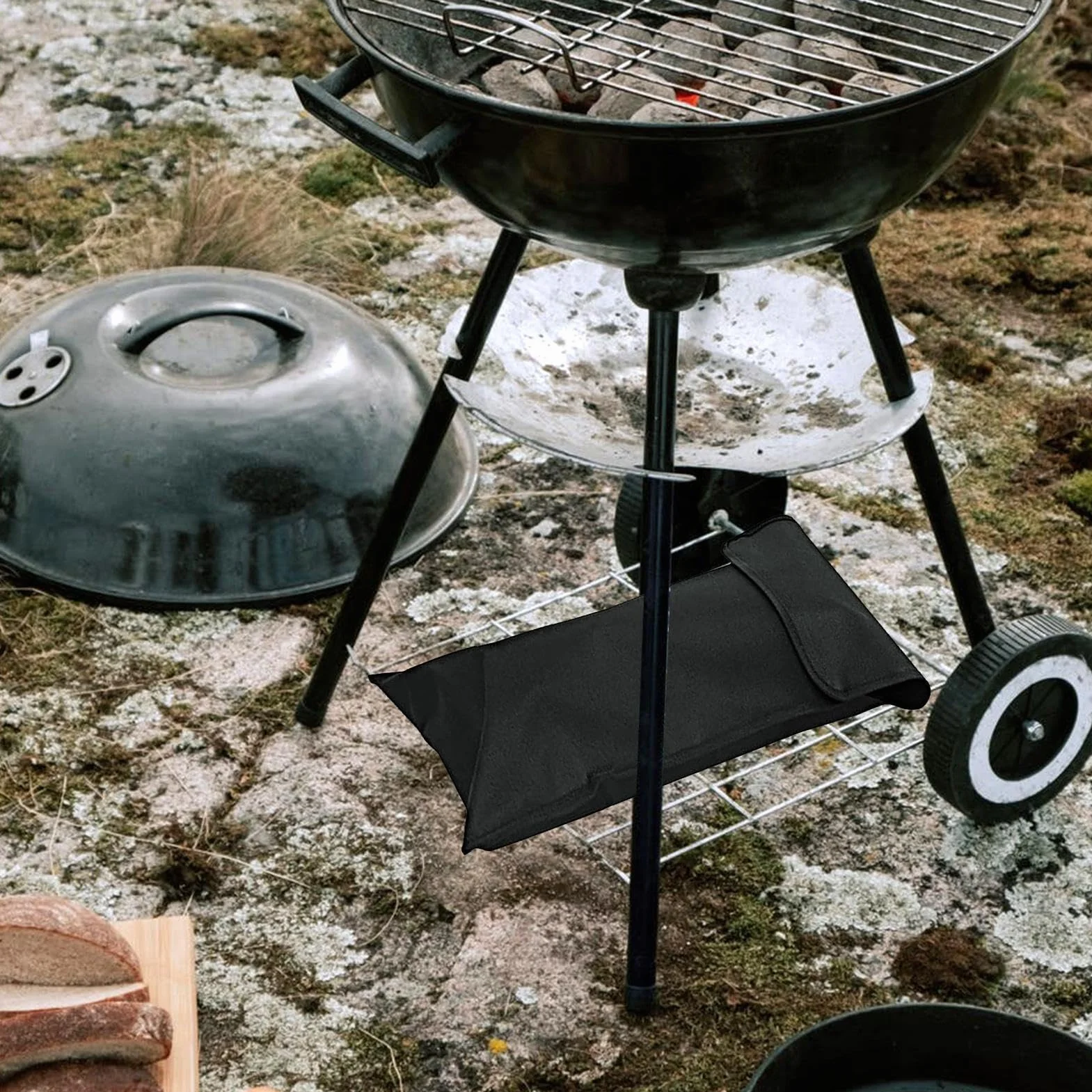 Étui de transport pour ustensiles de barbecue – Sac à outils de barbecue pliable, pochette de rangement de voyage | Matériau imperméable, intérieur multi-poches, support de matériel léger pour