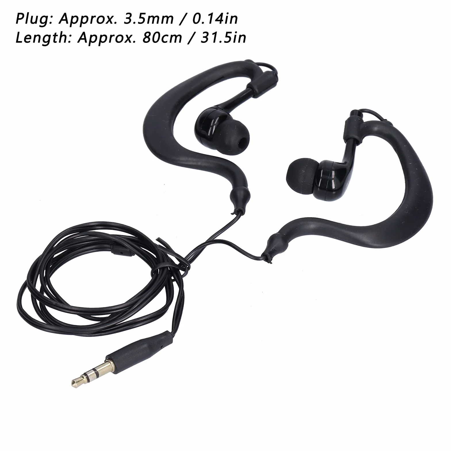 Annadue Écouteurs étanches Casque de Natation Prise 3,5 Mm Écouteur sous-Marin Casque à Conduction étanche avec Remplacer Les Bouchons d'oreille pour la Natation Courir Surf(Le Noir)