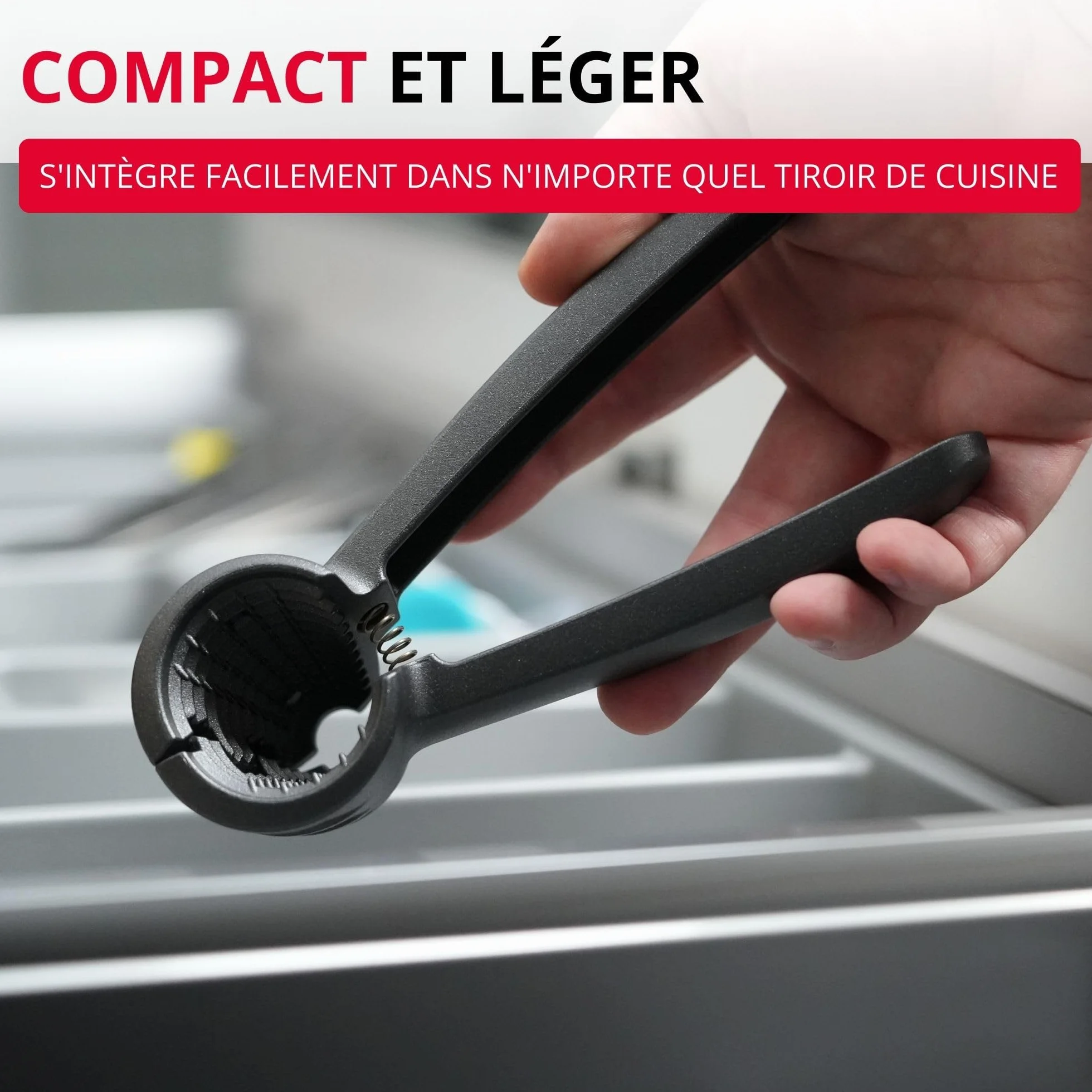 Westmark Casse-noix et pince à champagne extra large en aluminium anthracite/rouge