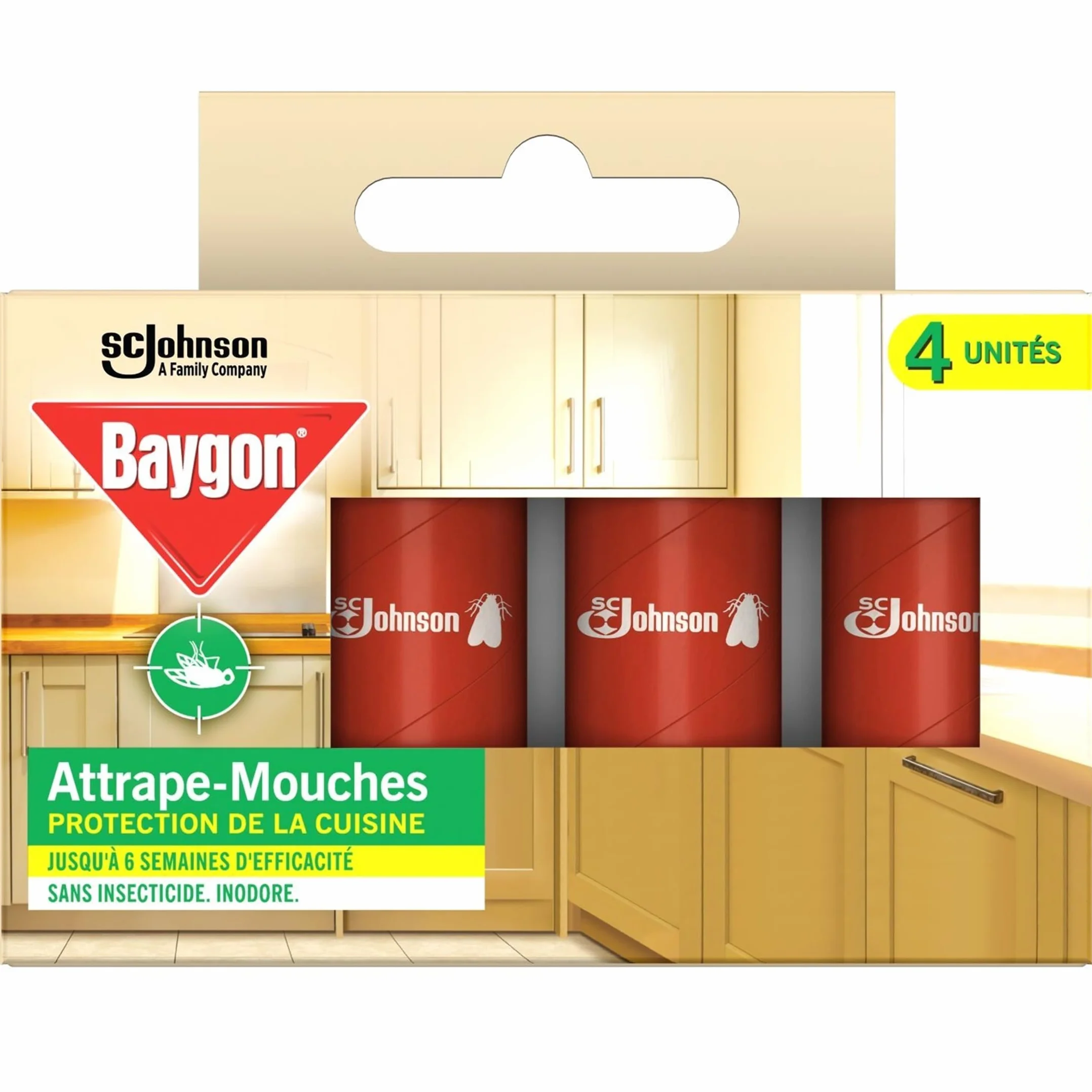 Baygon rubans attrape-mouches à suspendre 4 rubans