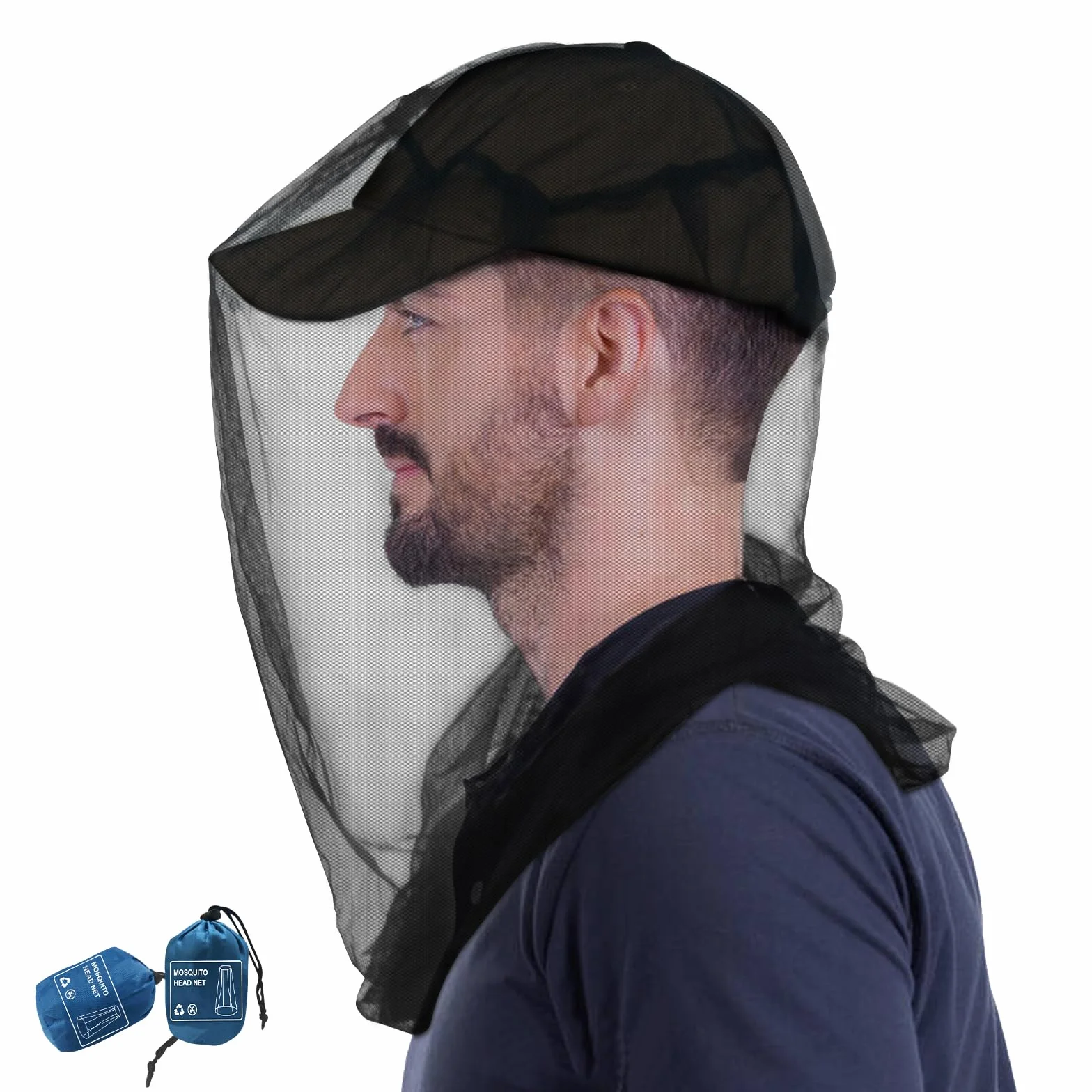 South to East Moustiquaire de qualité supérieure, 2 paquets, protection contre les mouches et les insectes, ultra large et longue, trous extra fins pour le camping, la randonnée, la finition,le safari