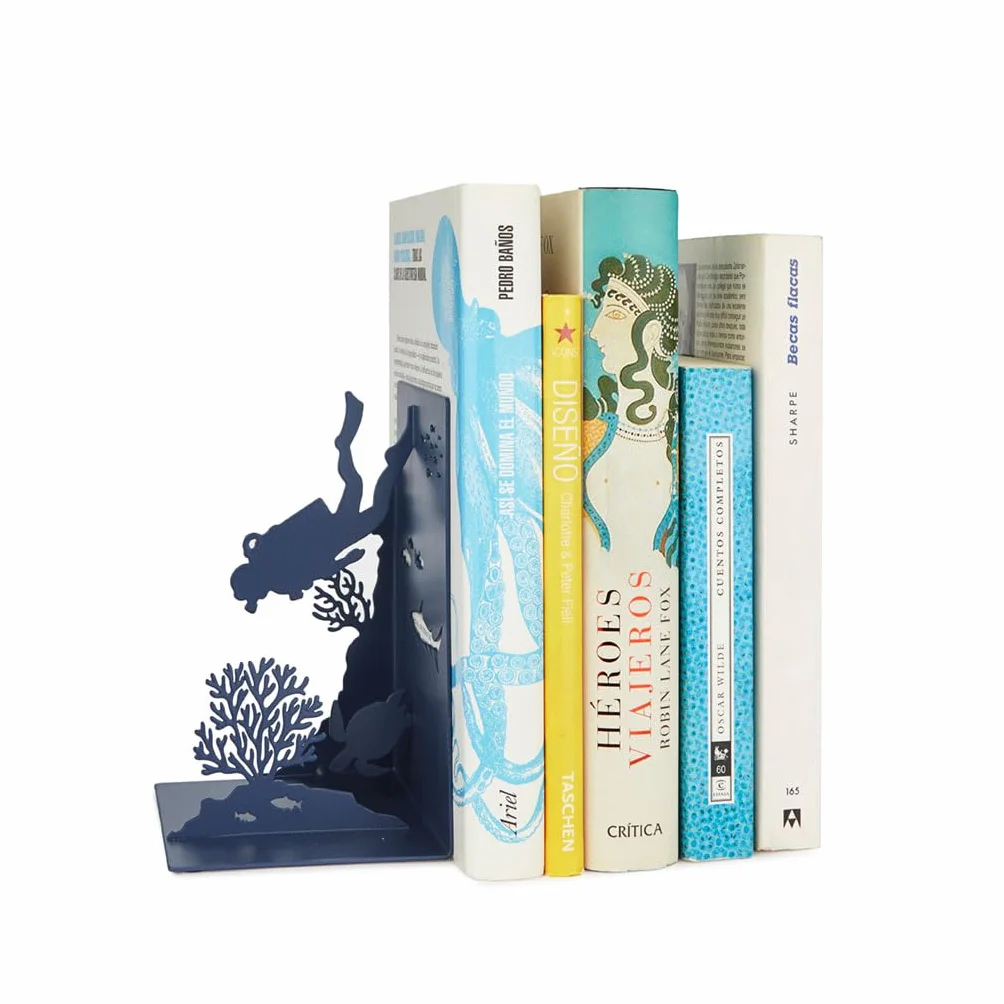 Balvi Serre-Livres Scuba Bleu Métal Plongeur