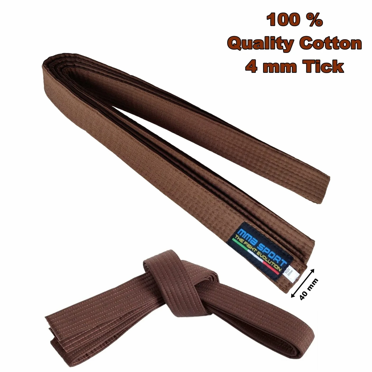 mmasport Ceinture Karaté Judo Aikido Taekwondo Arts Martiaux Coton