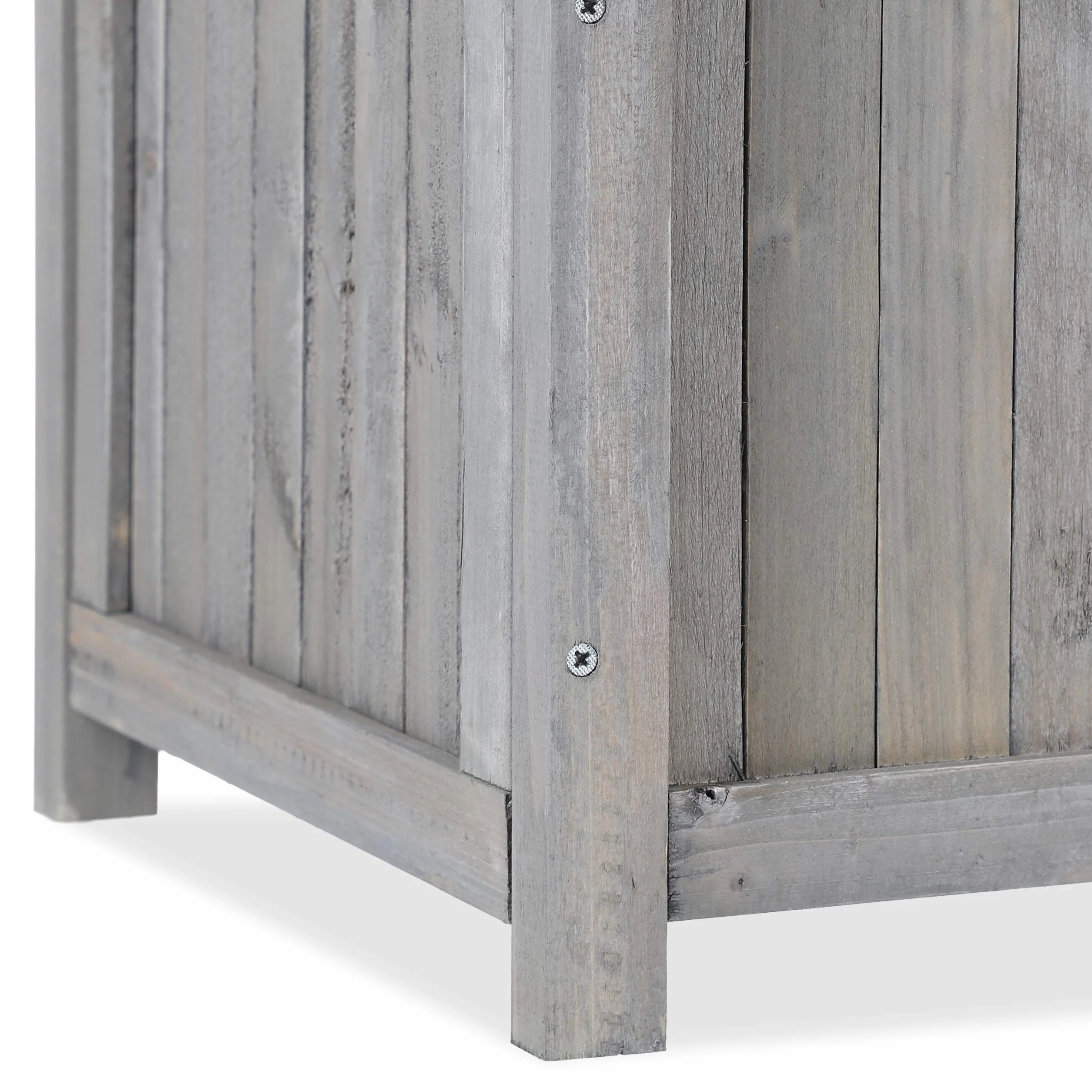 Relaxdays Jardinière Treillis Espalier Tuteur Plantes Grimpantes Bac à Fleurs Bois 20L 90cm Gris