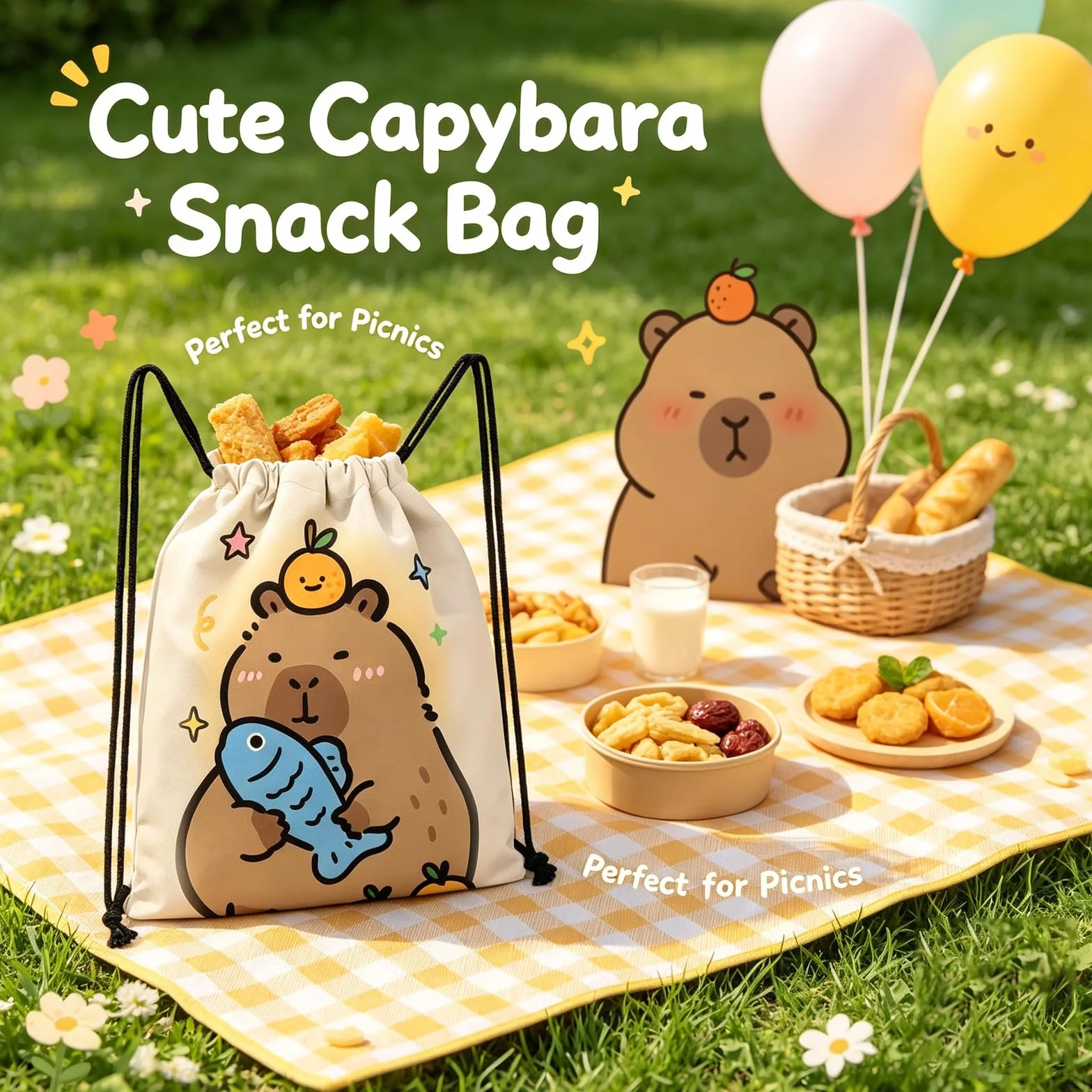 Sacs à Dos Sport à Cordon – Noir et Bleu Marine, Sac de Sport avec Bandes Réfléchissantes, Compartiment à Chaussures & Séparation Sec Humide, Sac Imperméable pour Hommes Femmes (Capybara 3)