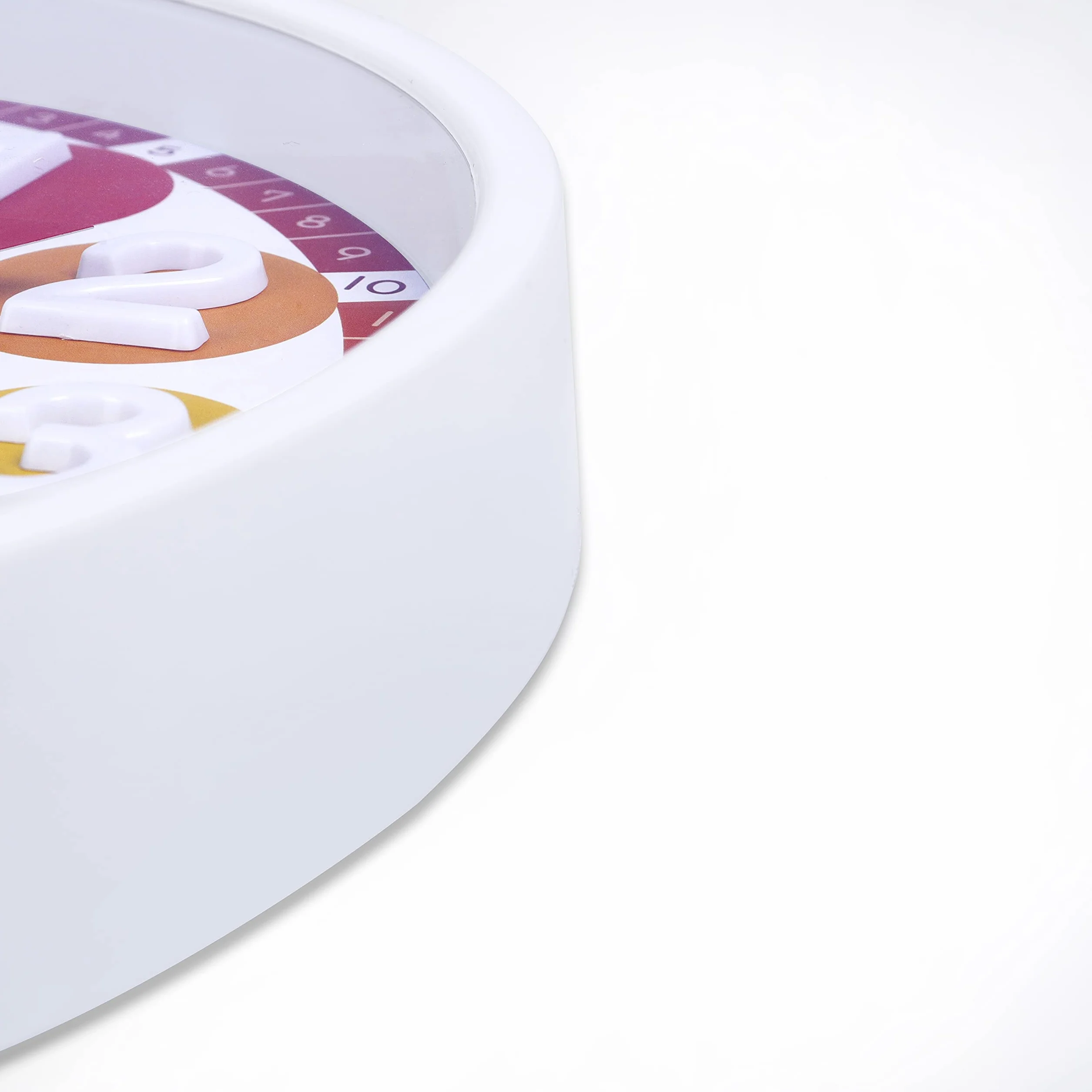 Horloge Murale Enfant Apprentissage Colorée 3D Chiffres Facile à Lire 30 cm
