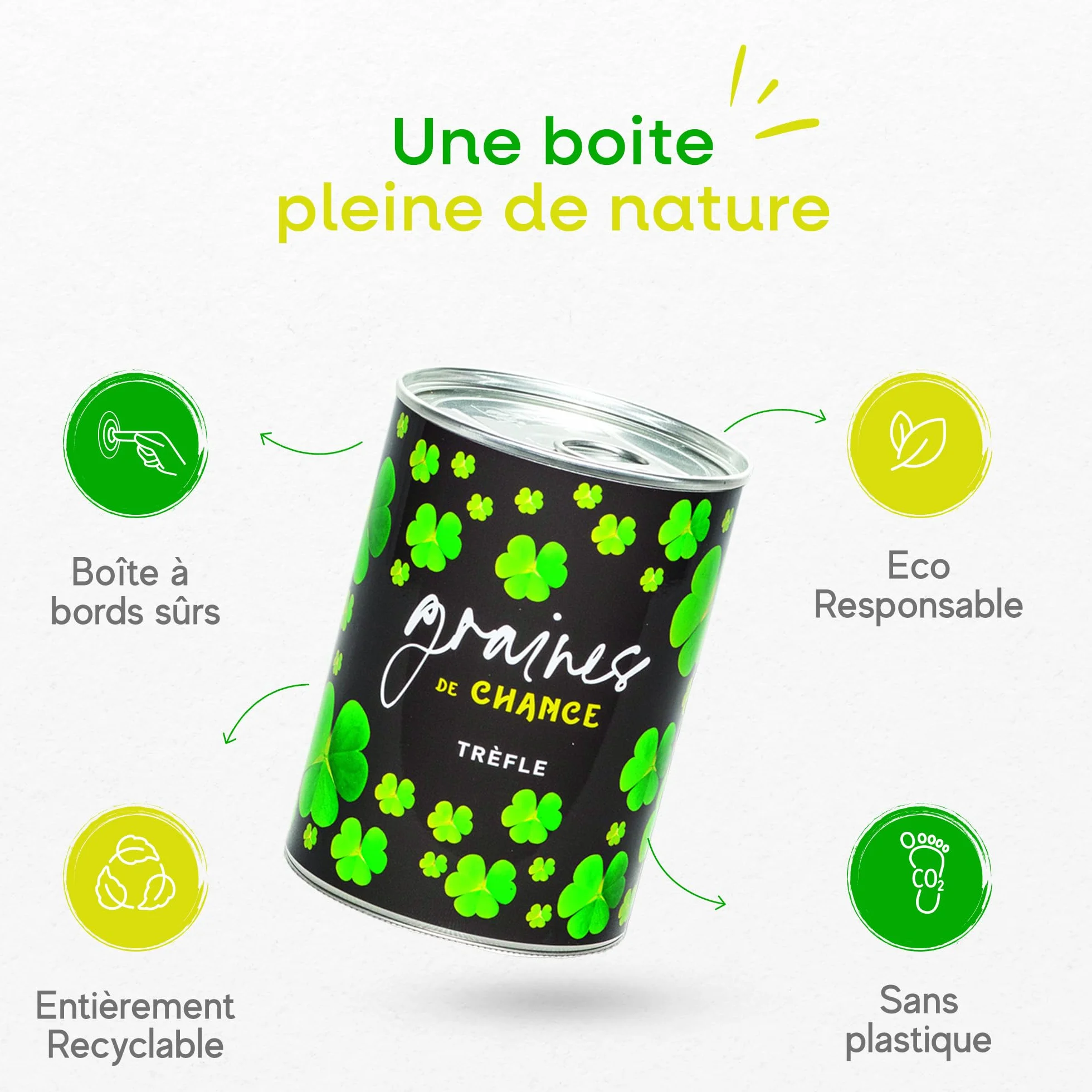 Mauvaises Graines Kit de Graines de Trèfles à Semer Cadeau Original Fabriqué en France