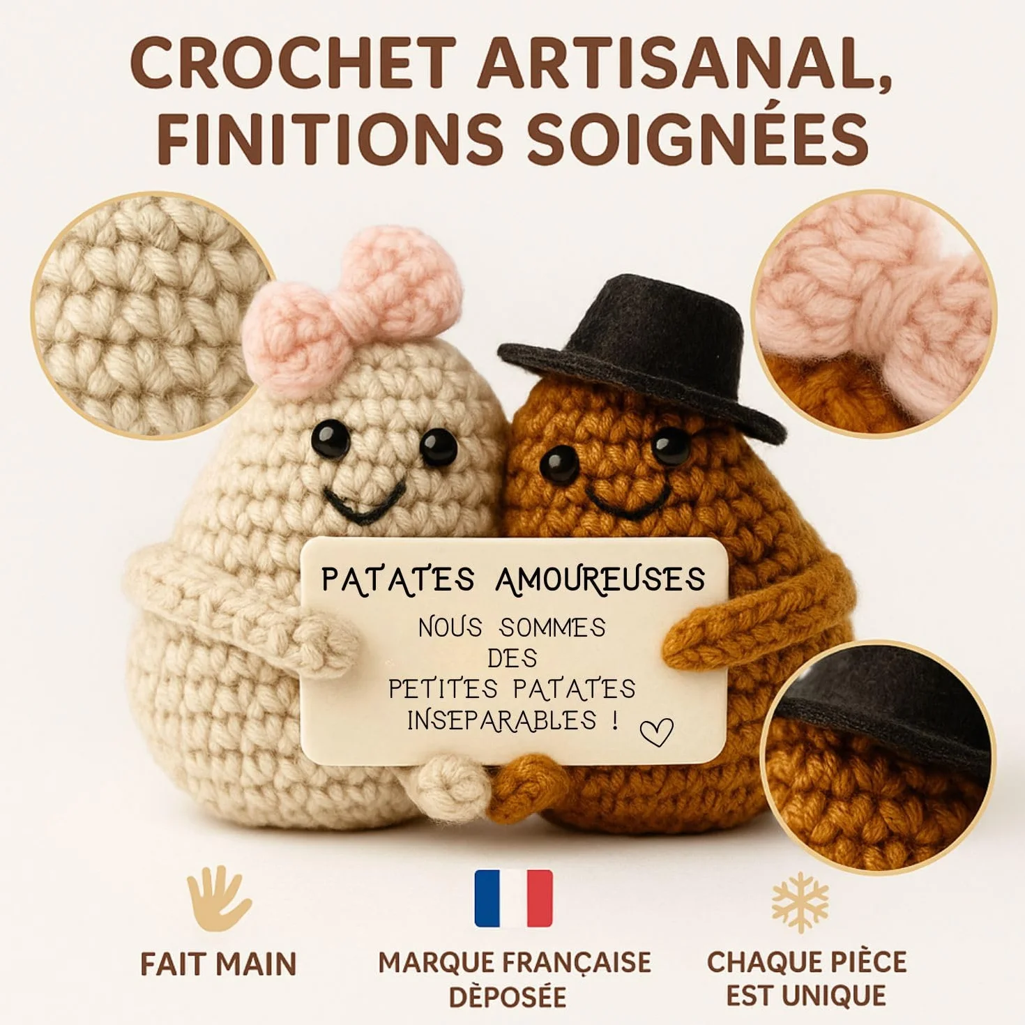 Patates Amoureuses Cadeau Romantique Elle & Lui Saint-Valentin Anniversaire Mariage Noces I Love You