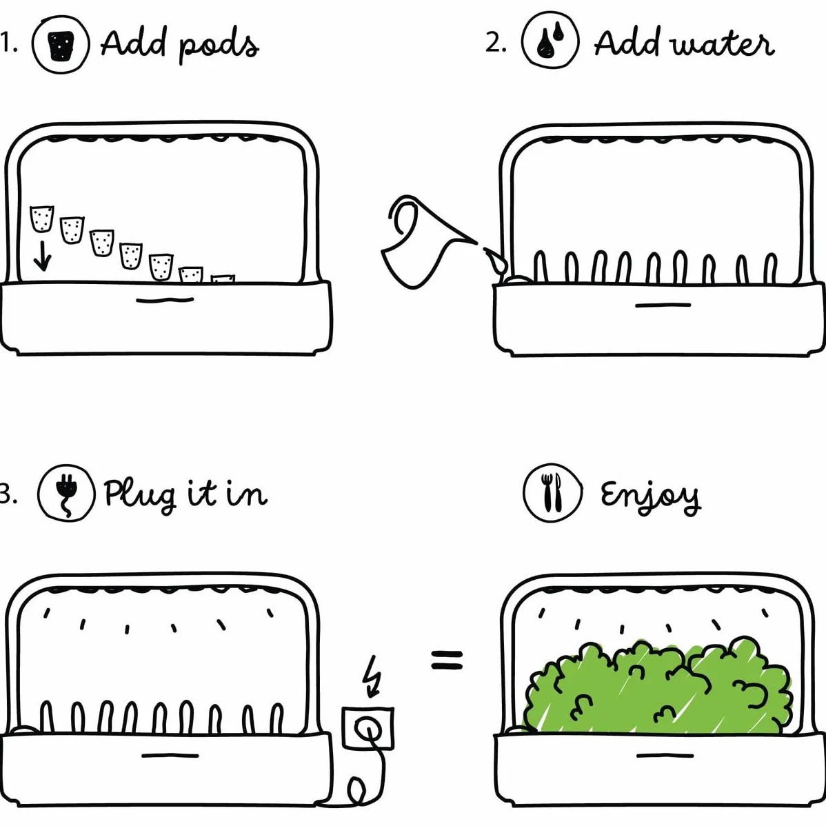 Click & Grow Smart Herb Garden Basilic Pack de 3 recharge