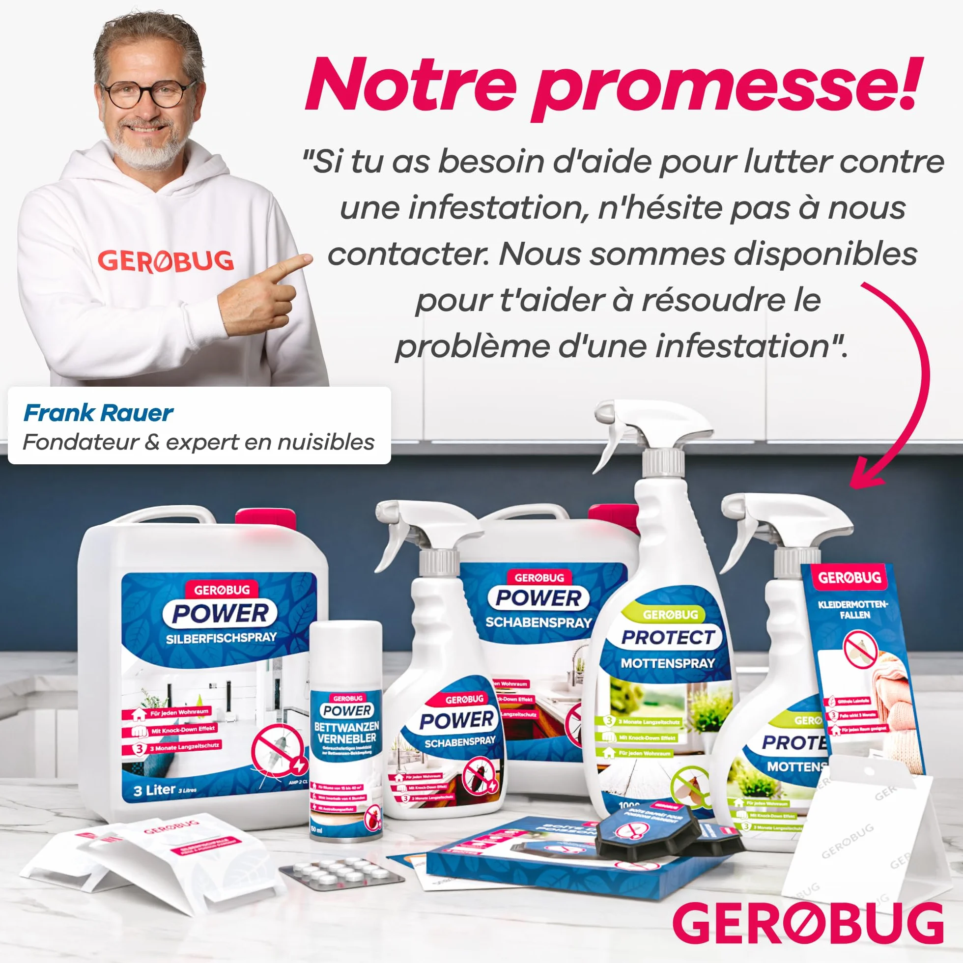 GEROBUG Piège à Mites Alimentaires 10 pièces XXL Pack - Pièges à Phéromone Sans Odeur Longue Durée