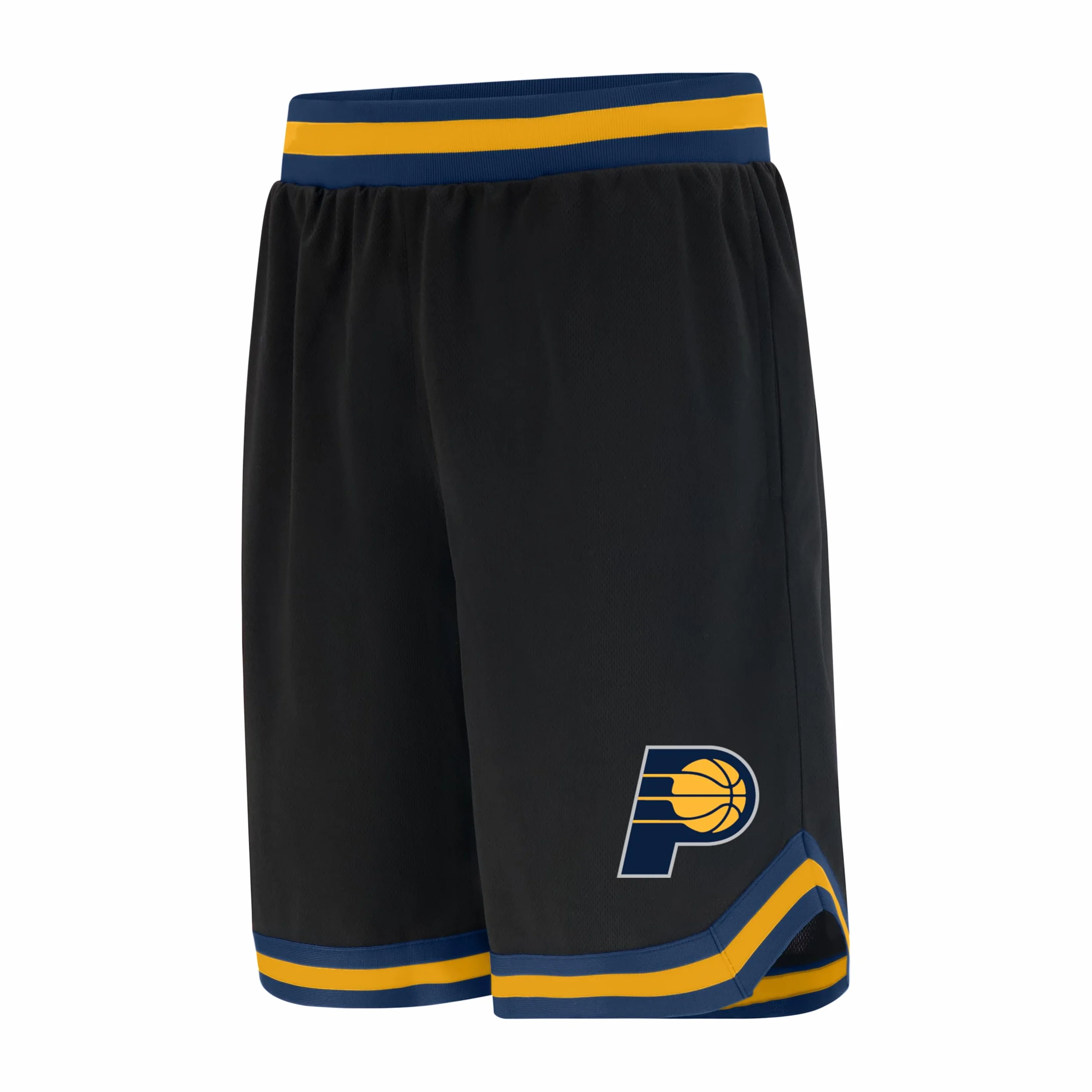 Unk NBA Short de Basket pour Homme GSM3547F avec Logo de l'équipe de la NBA tissé en polymaille, Noir, Taille M