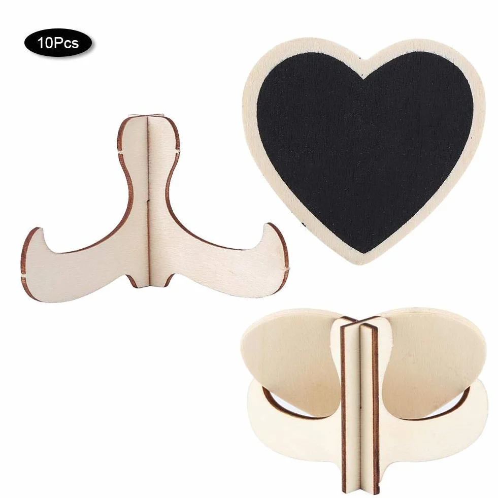Tableau noir en forme de coeur Artisanat Décoration Mariage 10 pièces
