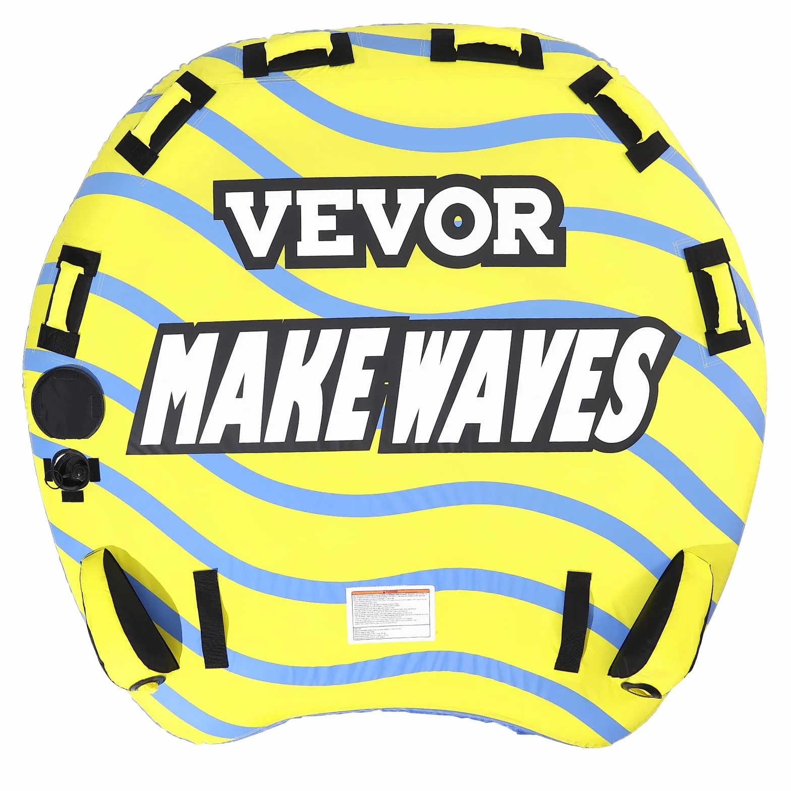 VEVOR Bouée tractée Gonflable pour Bateau, 1 à 3 passagers, Tube remorquable avec ailerons de Pare-Chocs, 231 kg, pour Sport Nautique, Housse en Nylon, poignées en EVA, soupape de sécurité de Vitesse