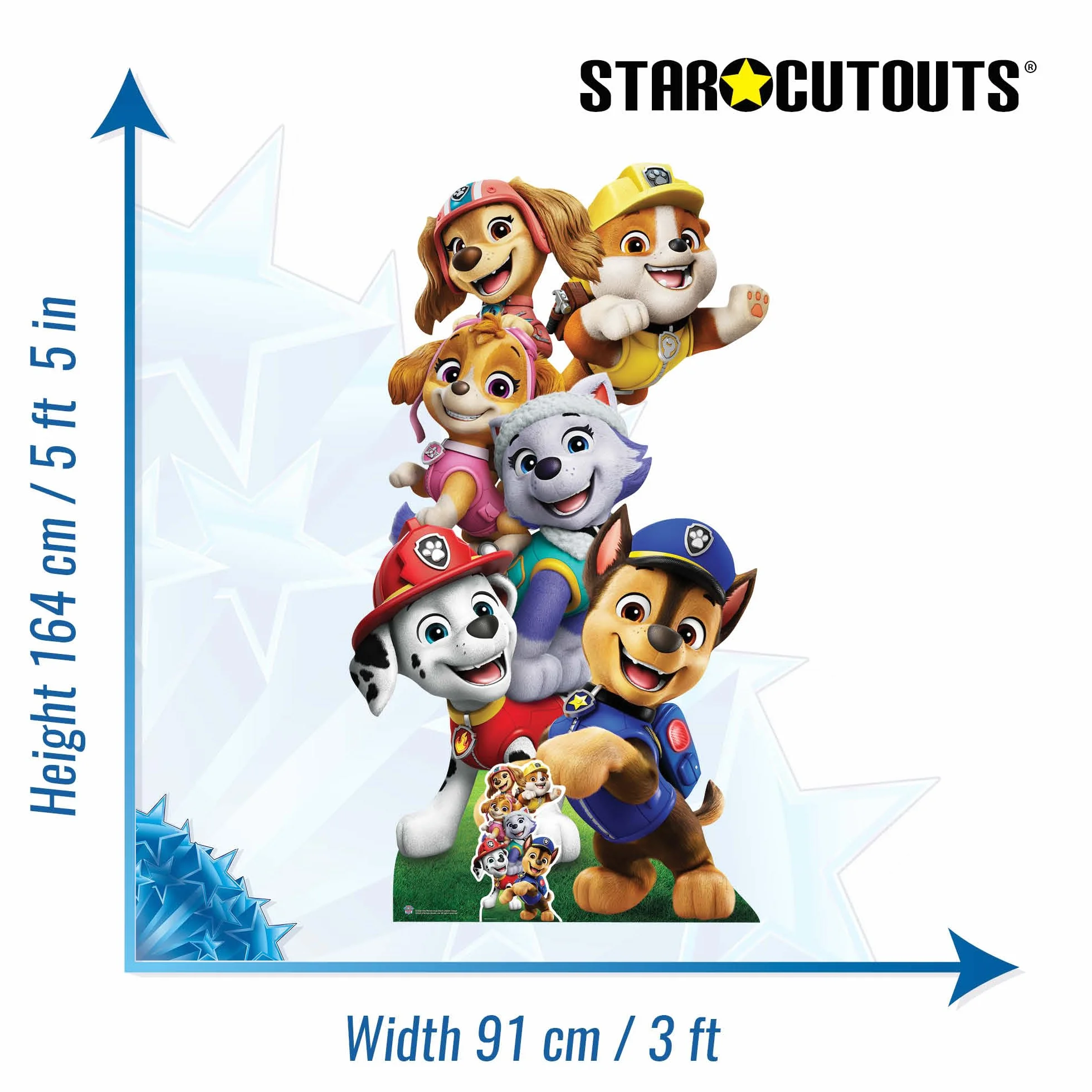 Carton découpé Star Cutouts SC4602 Paw Patrol Group Shot 164 cm