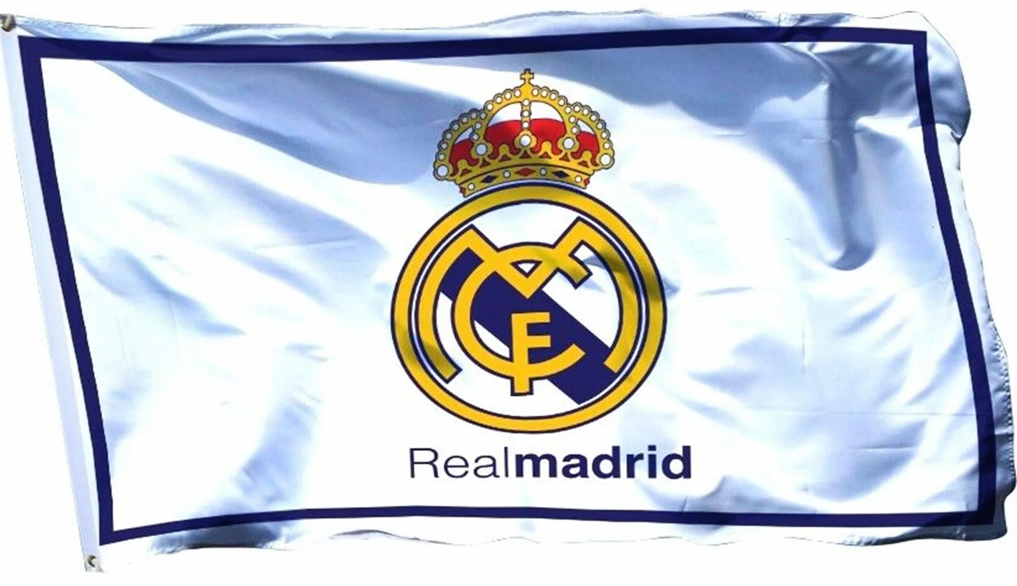Lovely999 Bannière drapeau du Real Madrid - 0,9 x 1,5 m - Durable - Pour intérieur ou extérieur