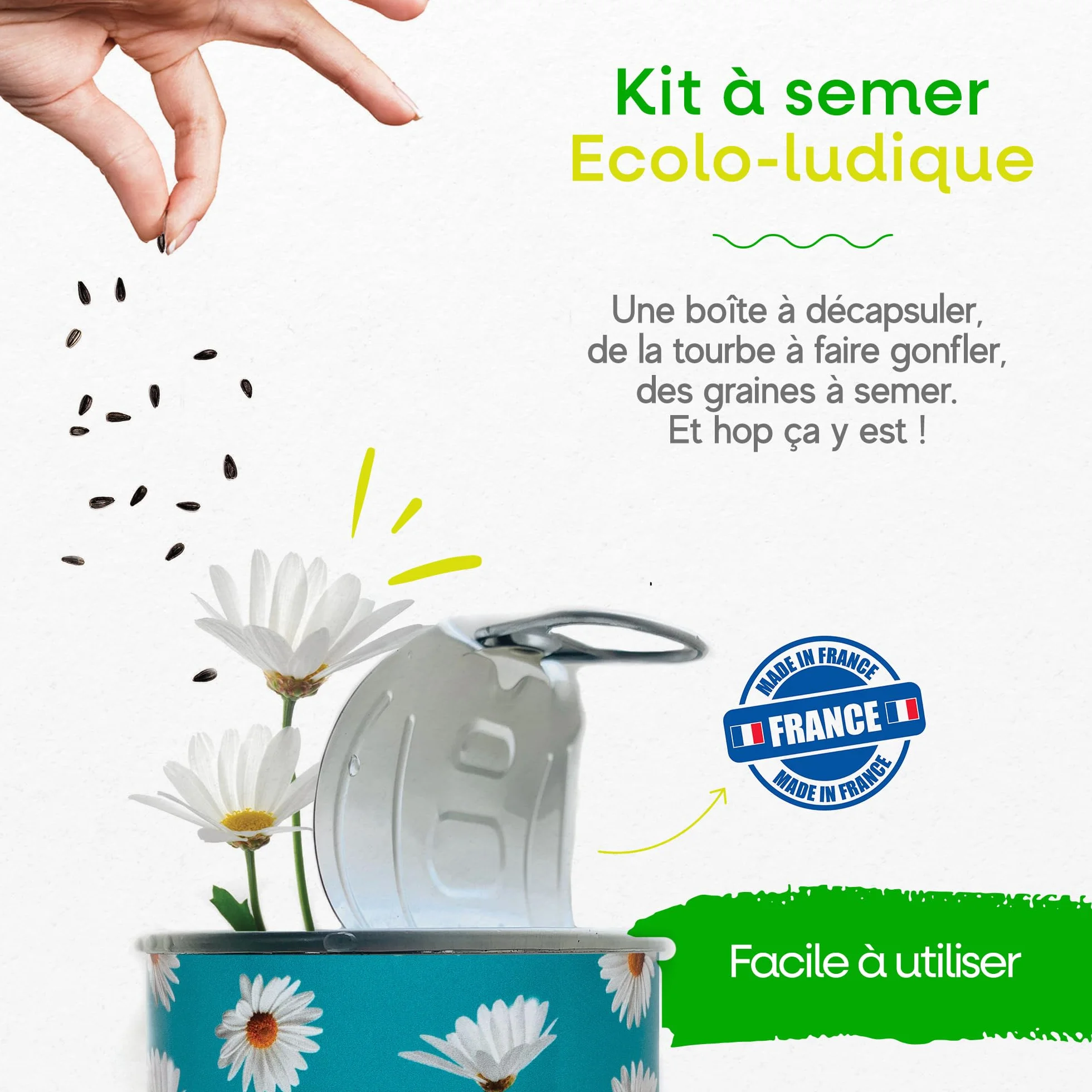 Mauvaises Graines Kit de Graines de Trèfles à Semer Cadeau Original Fabriqué en France