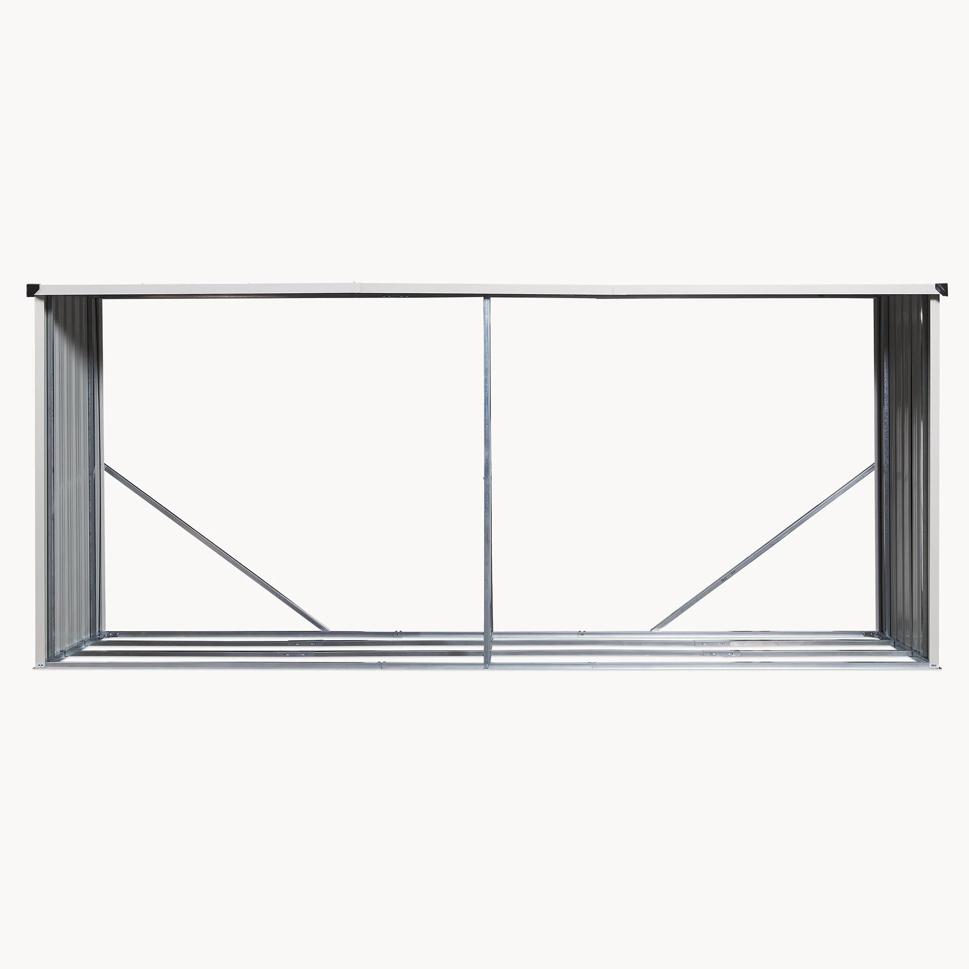 Abri-Bûches Couvert Solide Support pour Bois de Chauffage en Acier Galvanisé 352 x 80 x 152 cm Anthracite