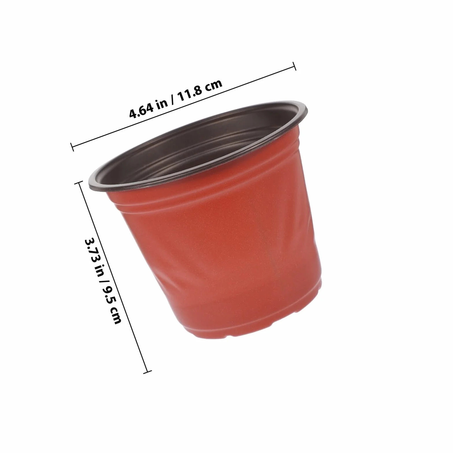 Artibetter Lot de 50 Pots de Pépinière en PP Bicolore, Diamètre 12 Cm, avec Trous de Drainage