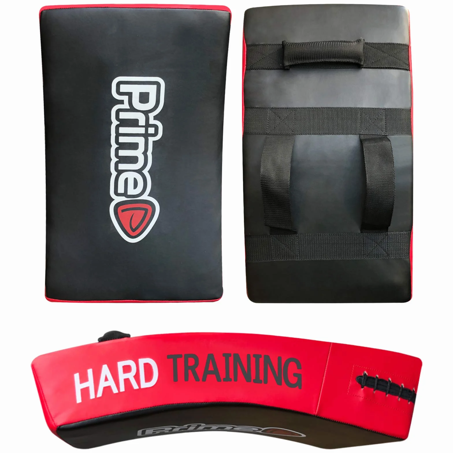 PSS Bouclier De Frappe Pao Boxe Incurvé Patte d’Ours Muay Thaï Kickboxing MMA Karaté Taekwondo Krav Maga Vendu à l’Unité, 1111 Noir & Rouge