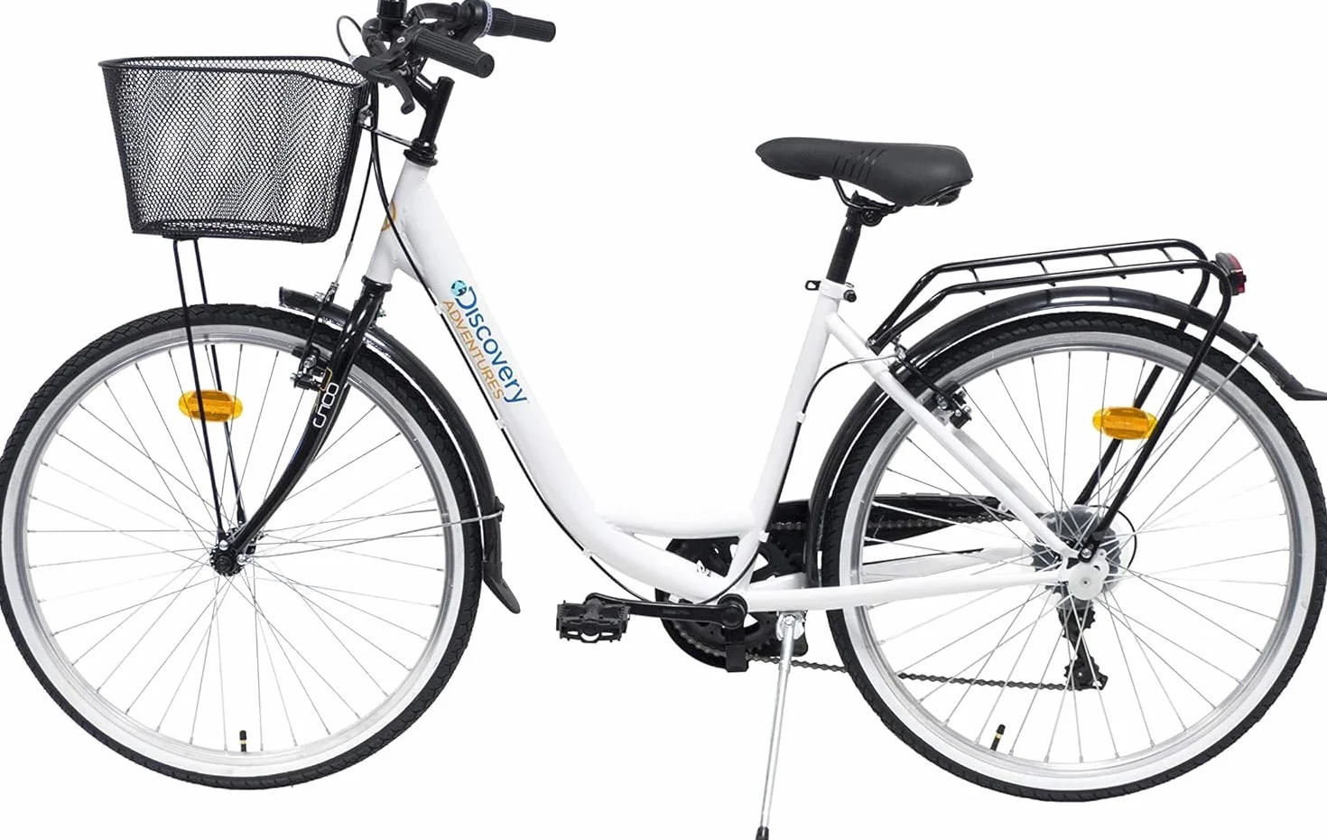 VTC 26' Femme Discovery Adventures - 6 Vitesses Shimano TY21 - Equipement City, Blanc