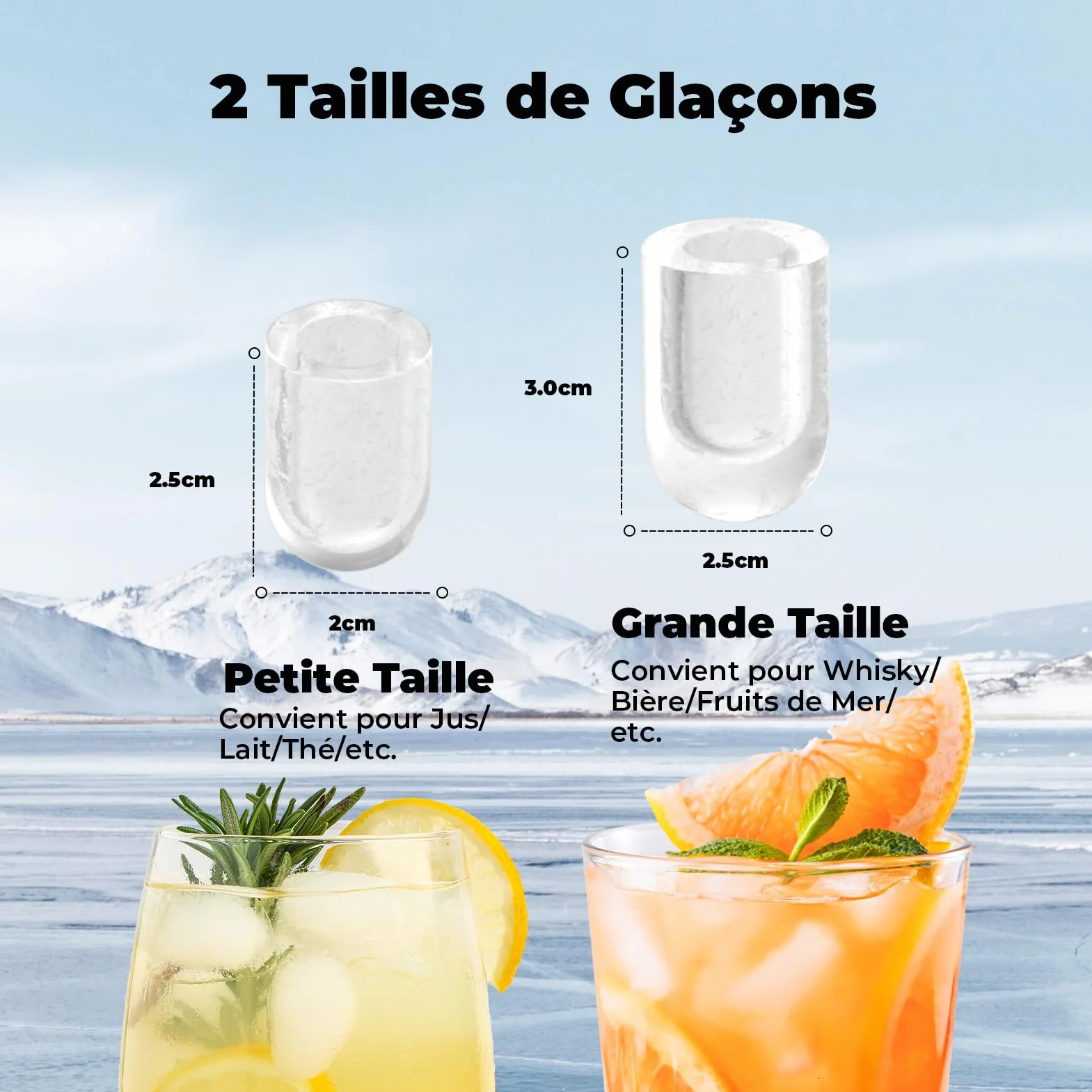 Acmeenjoy Machine à Glaçons 12kg/24h Autonettoyante Portable 9 Glaçons 6-8 Min