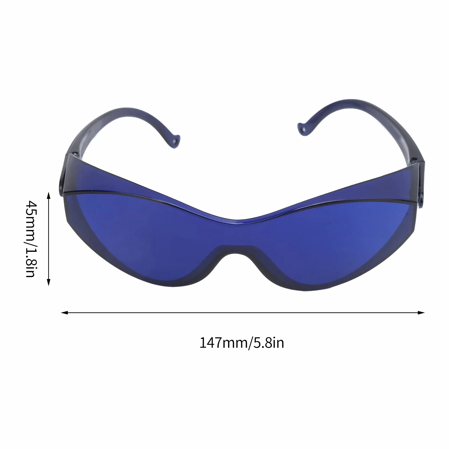 Lunettes De Localisation De Balle De Golf, Détecteur De Balle De Golf à Large Champ De Vision, Avec étui à Fermeture éclair, Lunettes à Lentilles Professionnelles Bleues