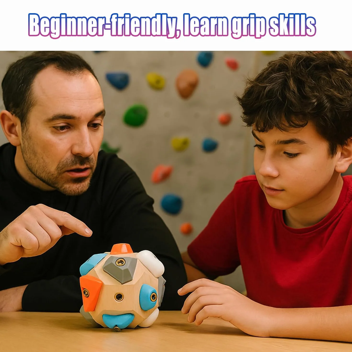 STOAT®Boulder Block Jouet DIY Grimpeur, Entraînement Mains Débutants, Renforceur Doigts, Outil Boulder, Idéal Débutants/Pros, Cadeau