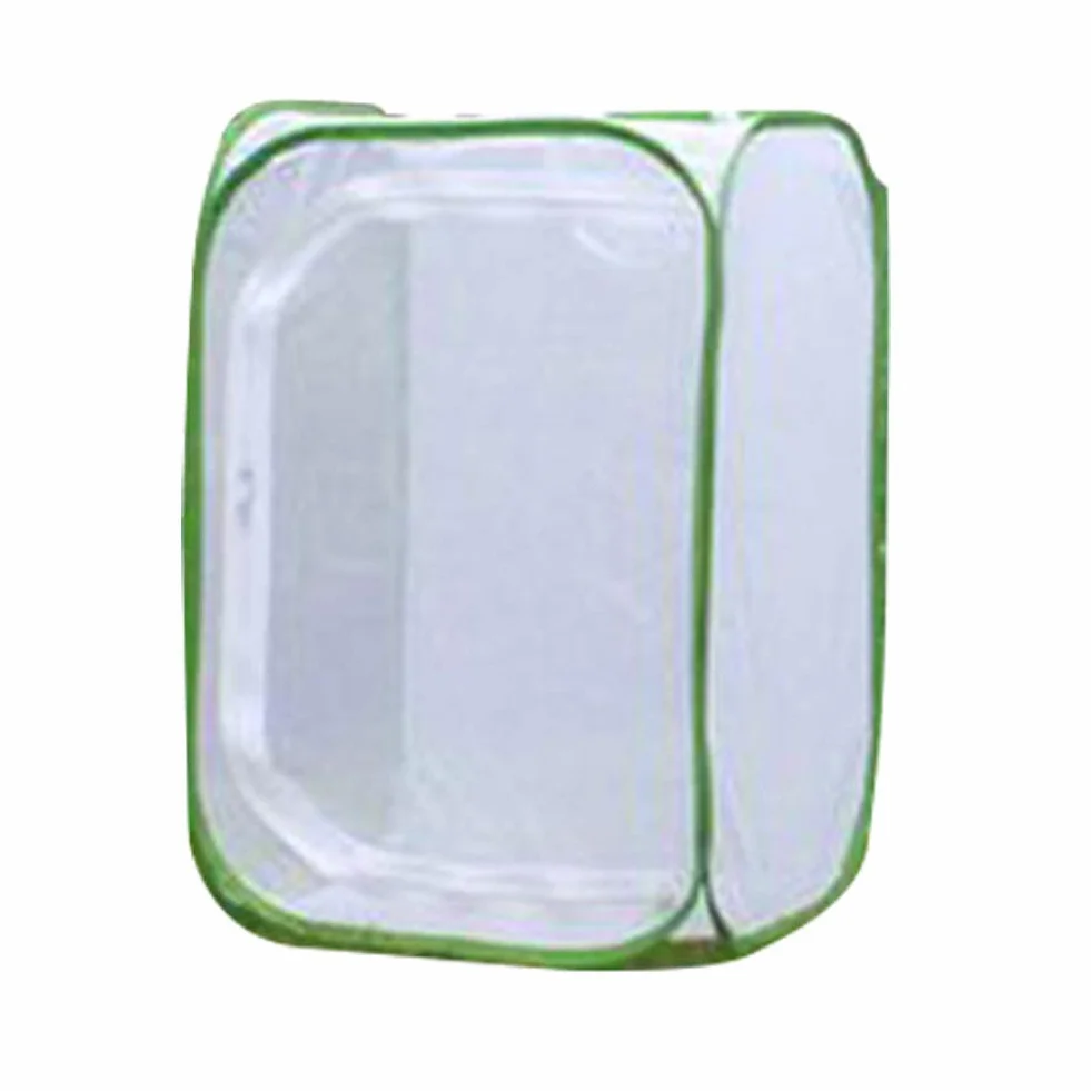 Cage Papillon Habitat Insecte Élevage avec Film PVC Transparent Pliable Amovible Blanc Filet Serre Tente pour Extérieur