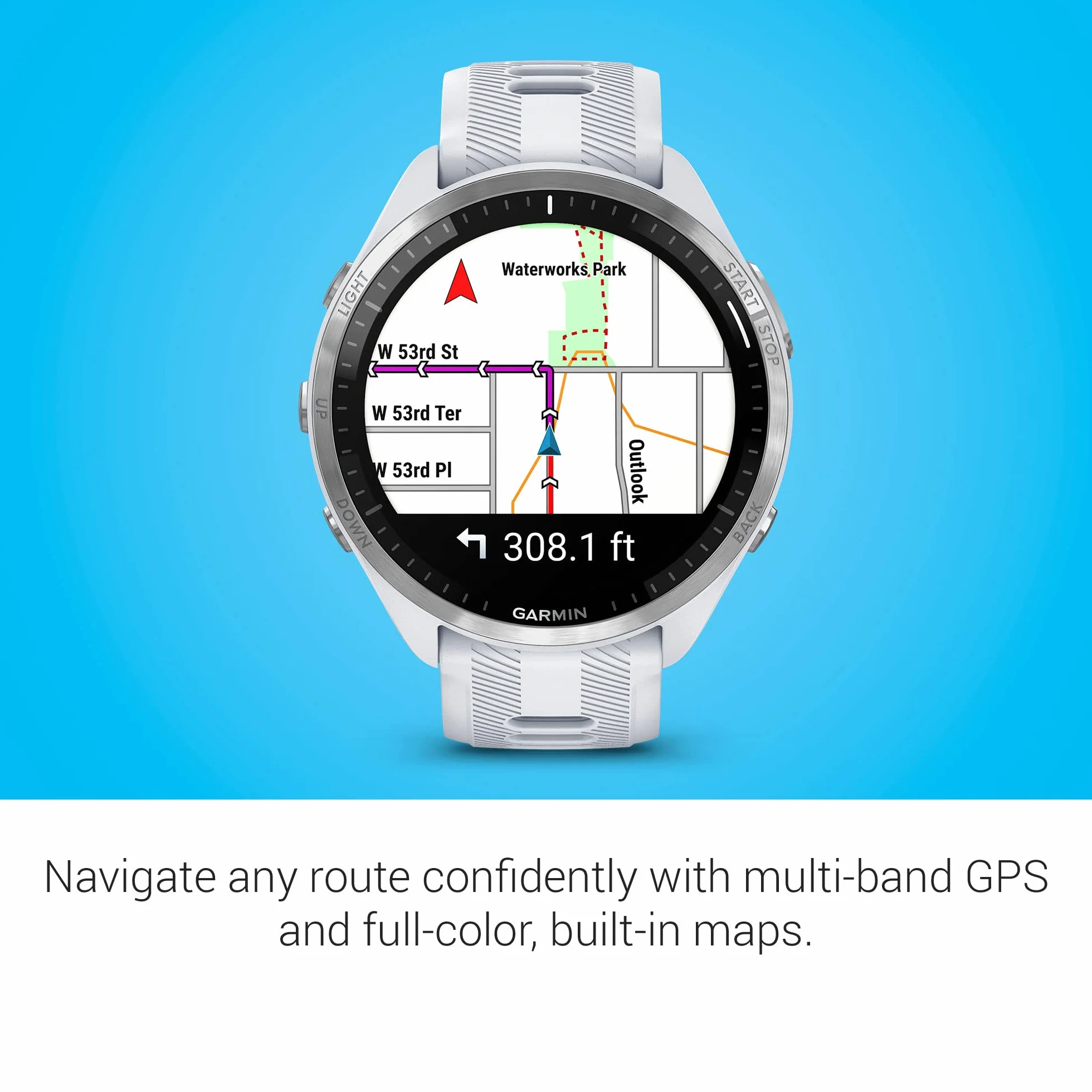 Garmin Forerunner 965 Montre Intelligente Course à Pied AMOLED Whitestone Powder Gray