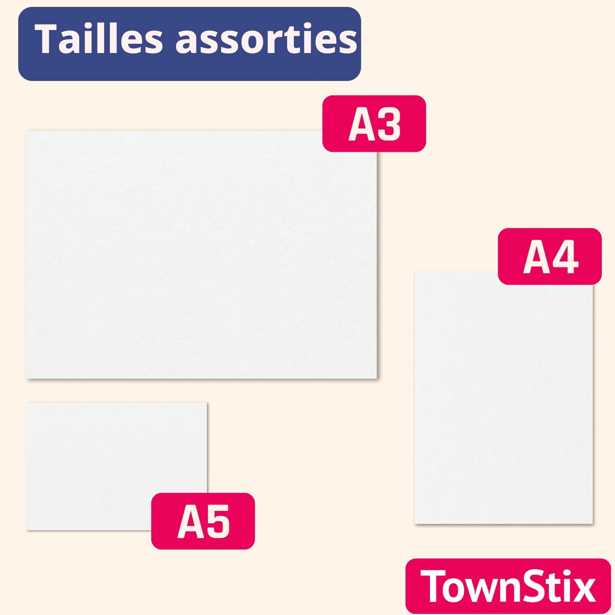 Blanc A4 300 g/m² Papier Coloré Cartonné 50 Feuilles