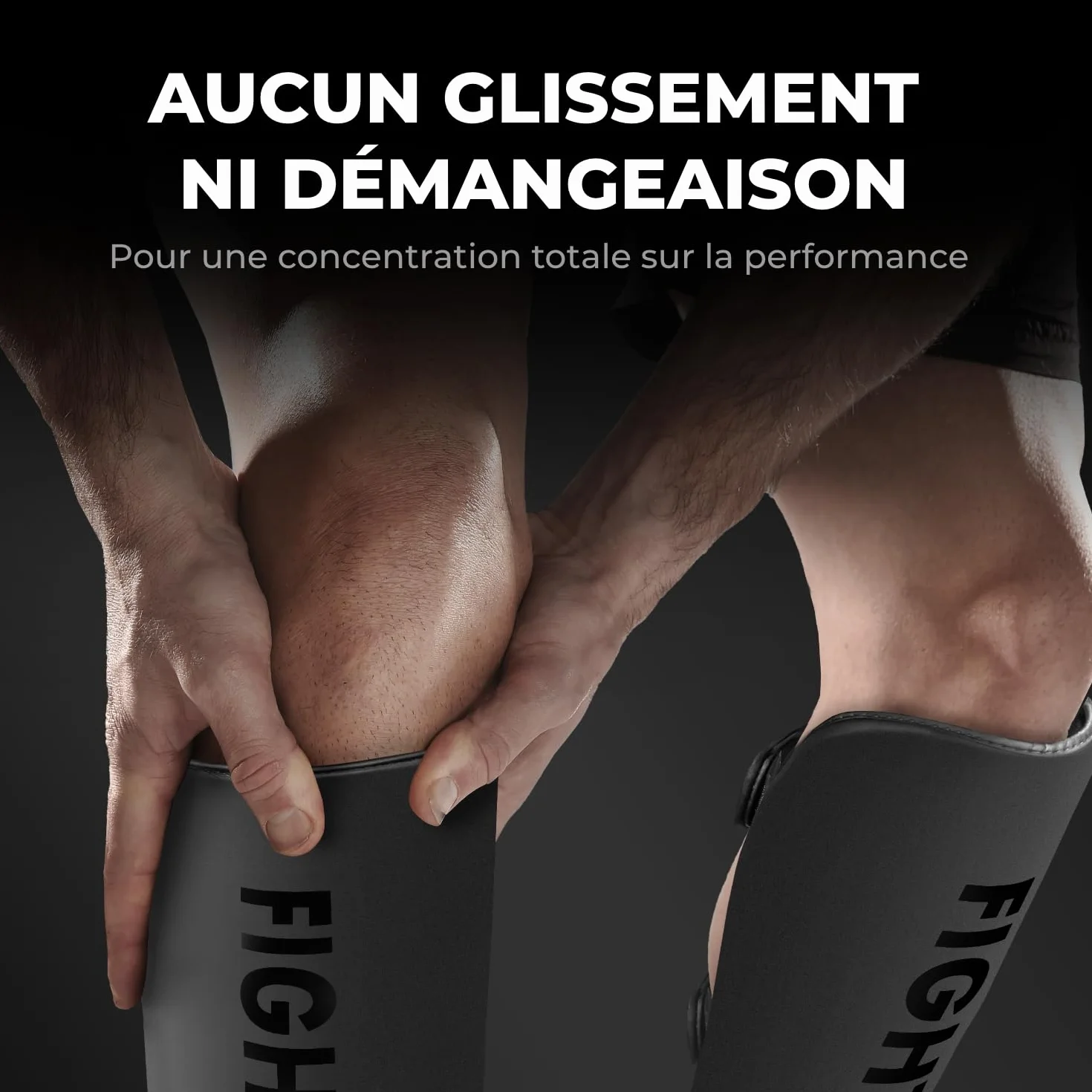 FIGHTR® Protège-Tibias – avec Ajustement Parfait et Rembourrage idéal | Protège-Tibias épais pour Kickboxing, MMA, Muay Thai et Autres Sports de Combat