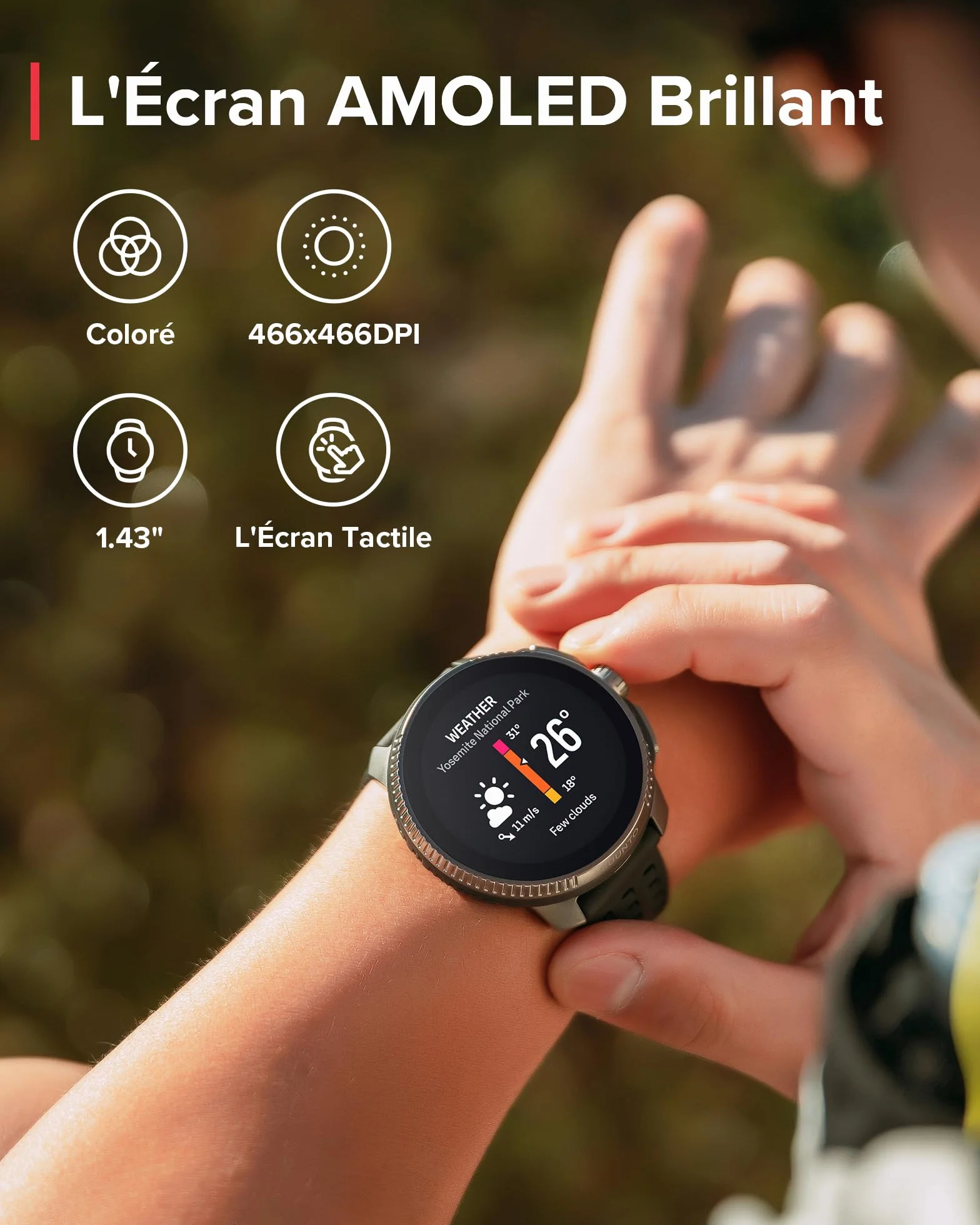 SUUNTO Race Montre de Sport GPS Homme Femme, Bi-Band GNSS, Carte Hors Ligne, Écran Tactile AMOLED, Autonomie 26 Jours