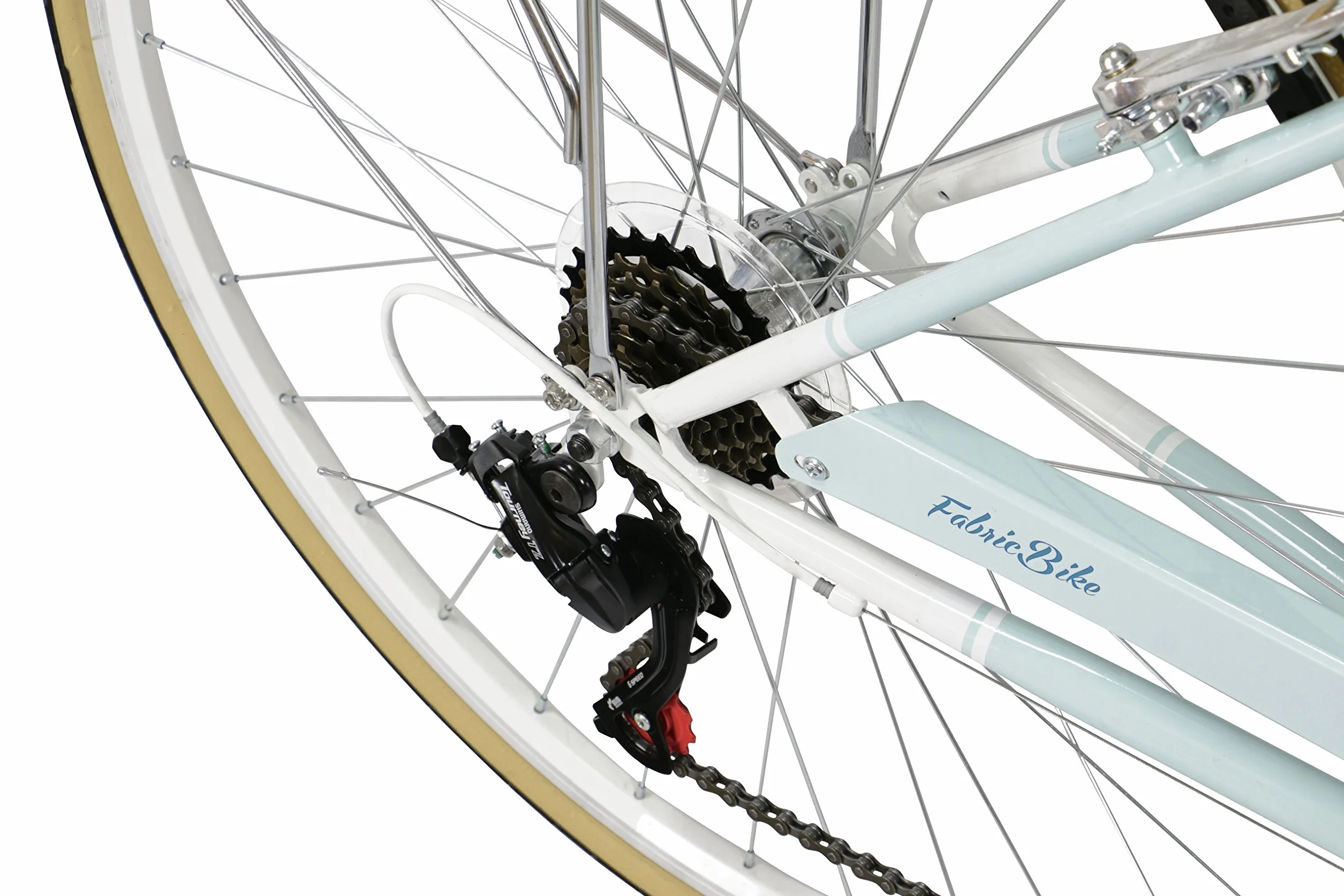 FabricBike Step City Vélo Urbain Vintage Rétro pour Femme avec Dérailleur et Panier
