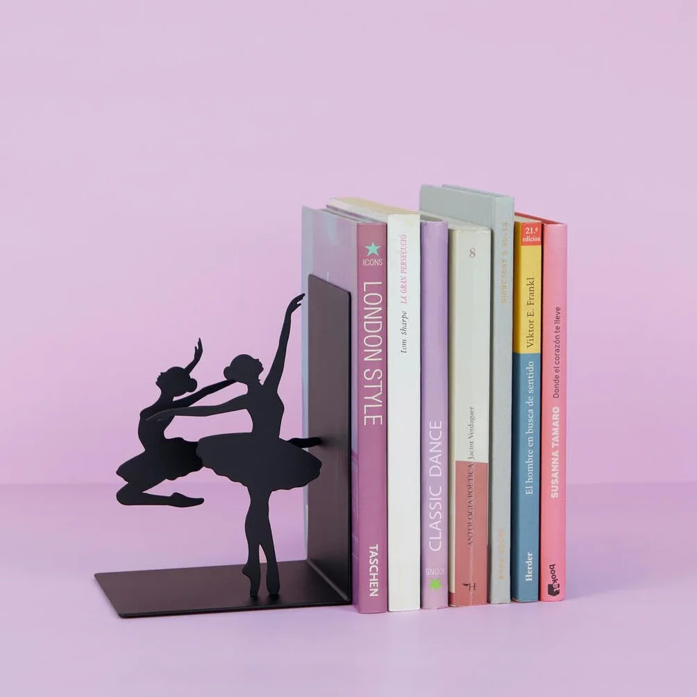 Balvi Serre-Livres Ballerina Noir Métal Base Antidérapante