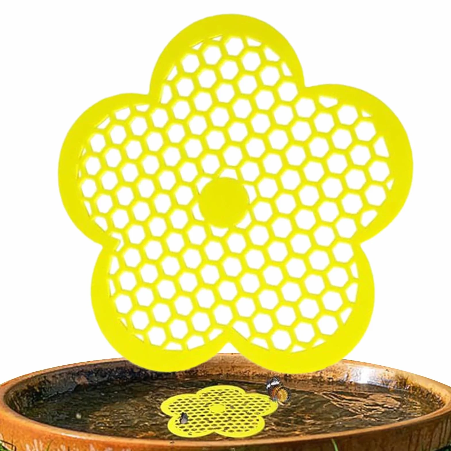 Île Flottante Aux Abeilles Distributeur d'eau Plateau Station Abreuvement Abeilles Plateau Flottant Nid d'abeille Abreuvoir Extérieur Insectes