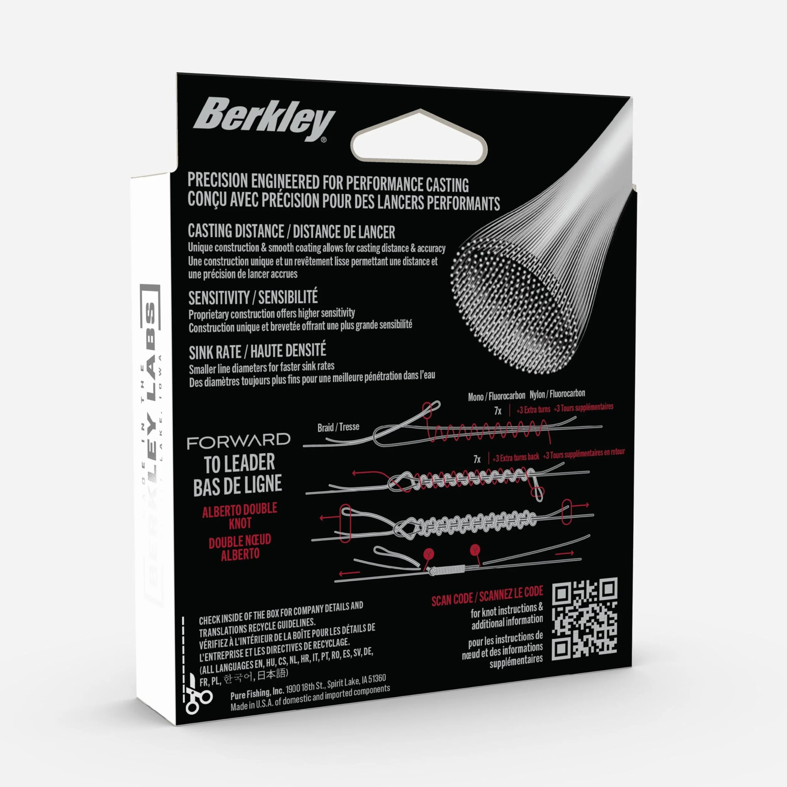 Berkley Forward Braid Ligne de pêche | Ligne Ultra-Sensible pour la pêche au Lancer, au leurre et en Finesse | Lancer Longue Distance et sensibilité | Plusieurs Couleurs et Tailles Disponibles