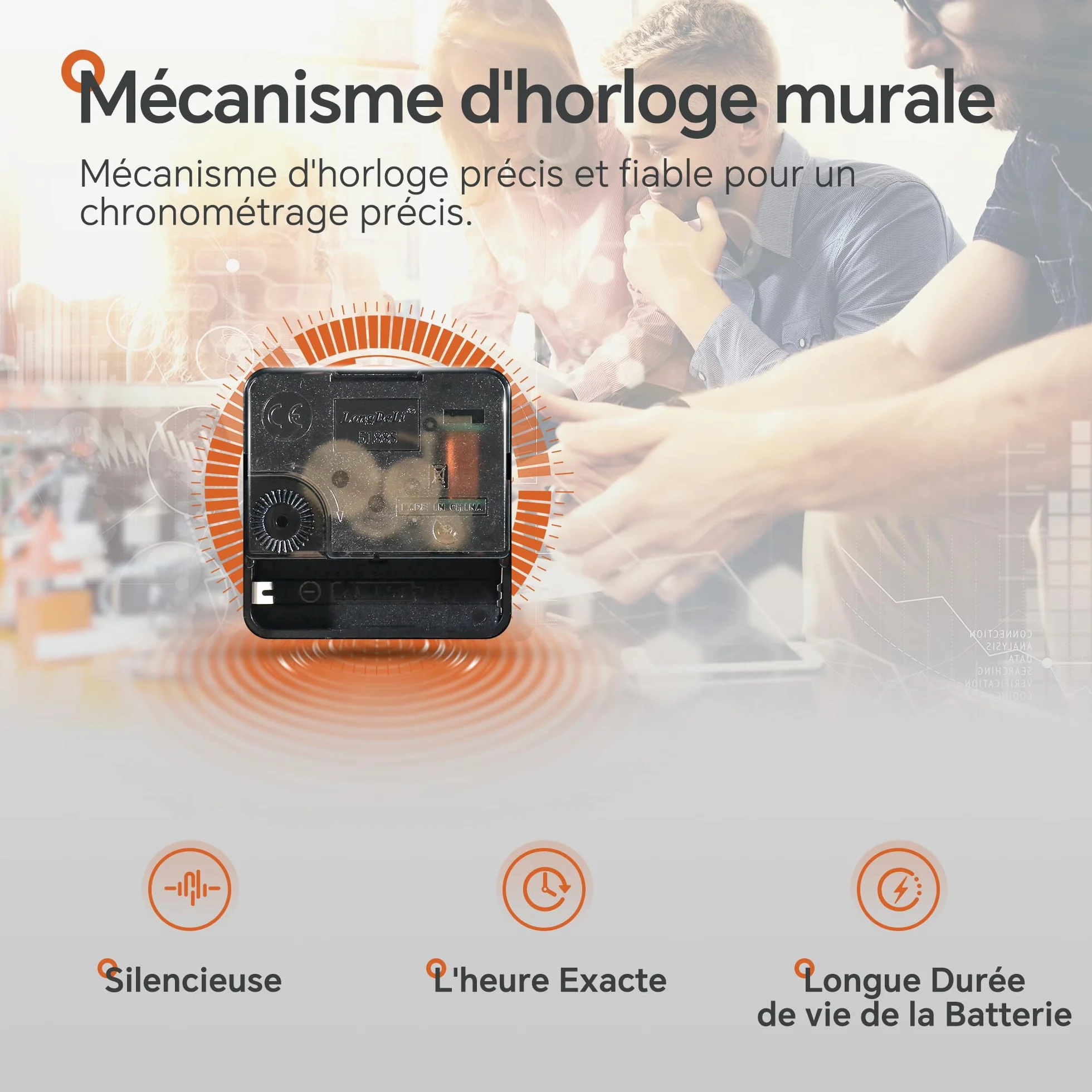 VIKMARI Horloge Murale 20cm Or Rose Verre Silencieuse Pendule Murale Salon Cuisine Chambre