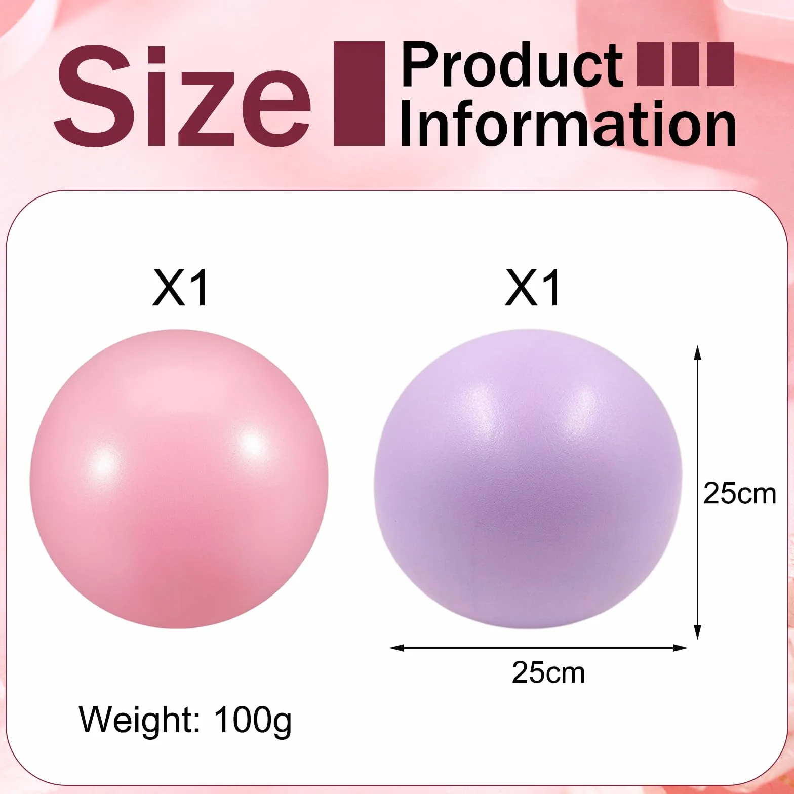 2 Pièces Ballon Pilates 25 cm,Balle Fitness,Ballon Paille,Petit Pilates Ball Plastique,Swiss Ball de Gym Yoga Grossesse Siege Bureau,Formation de Base、Thérapie Physique & Améliorer l'équilibre