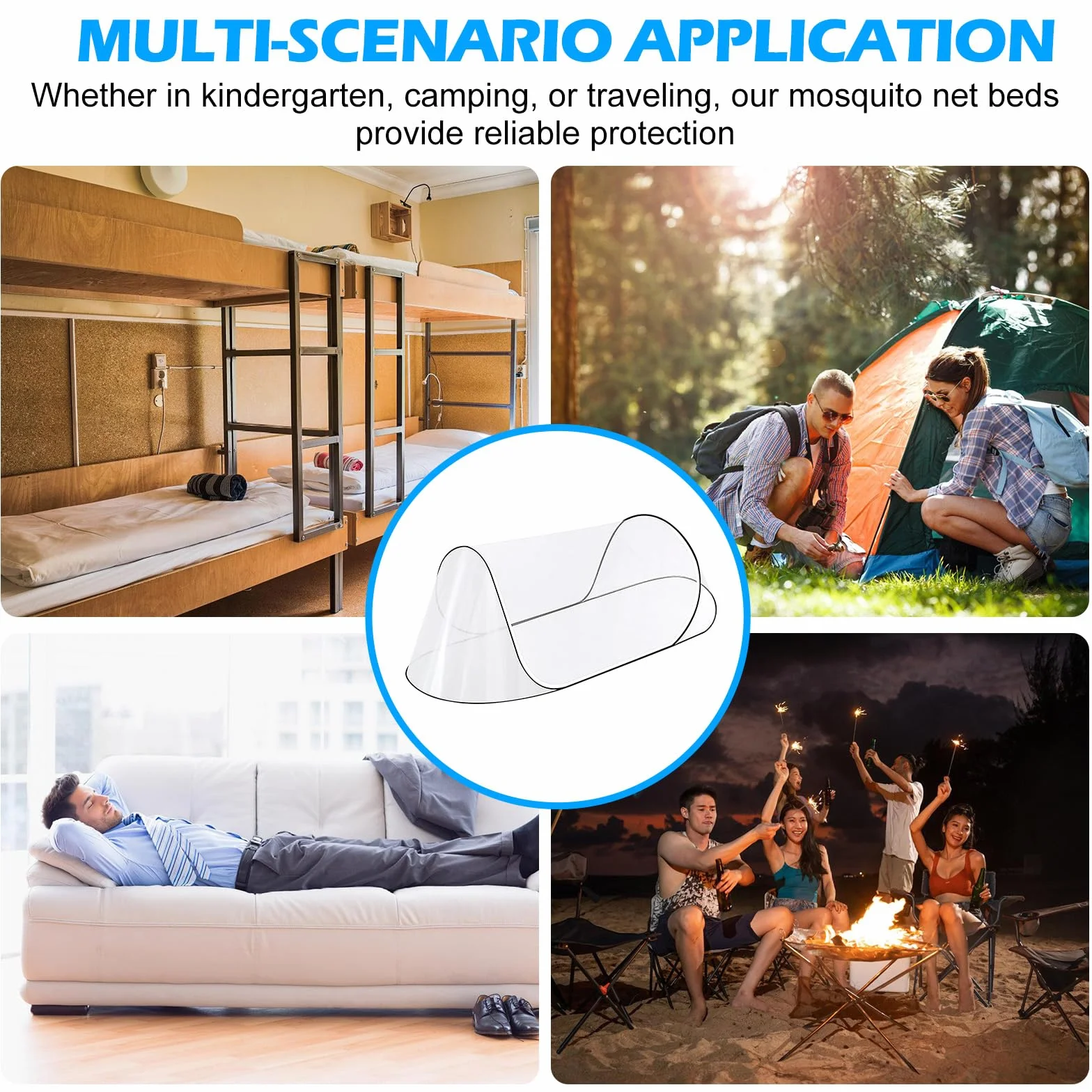 Moustiquaire Pliable Ultra Légère, Tente De Camping Portable, Moustiquaire Pop Up 200x80cm, Moustiquaires De Voyage, Moustiquaires De Lit Pliable, Pop-Up, Pliable Rapide