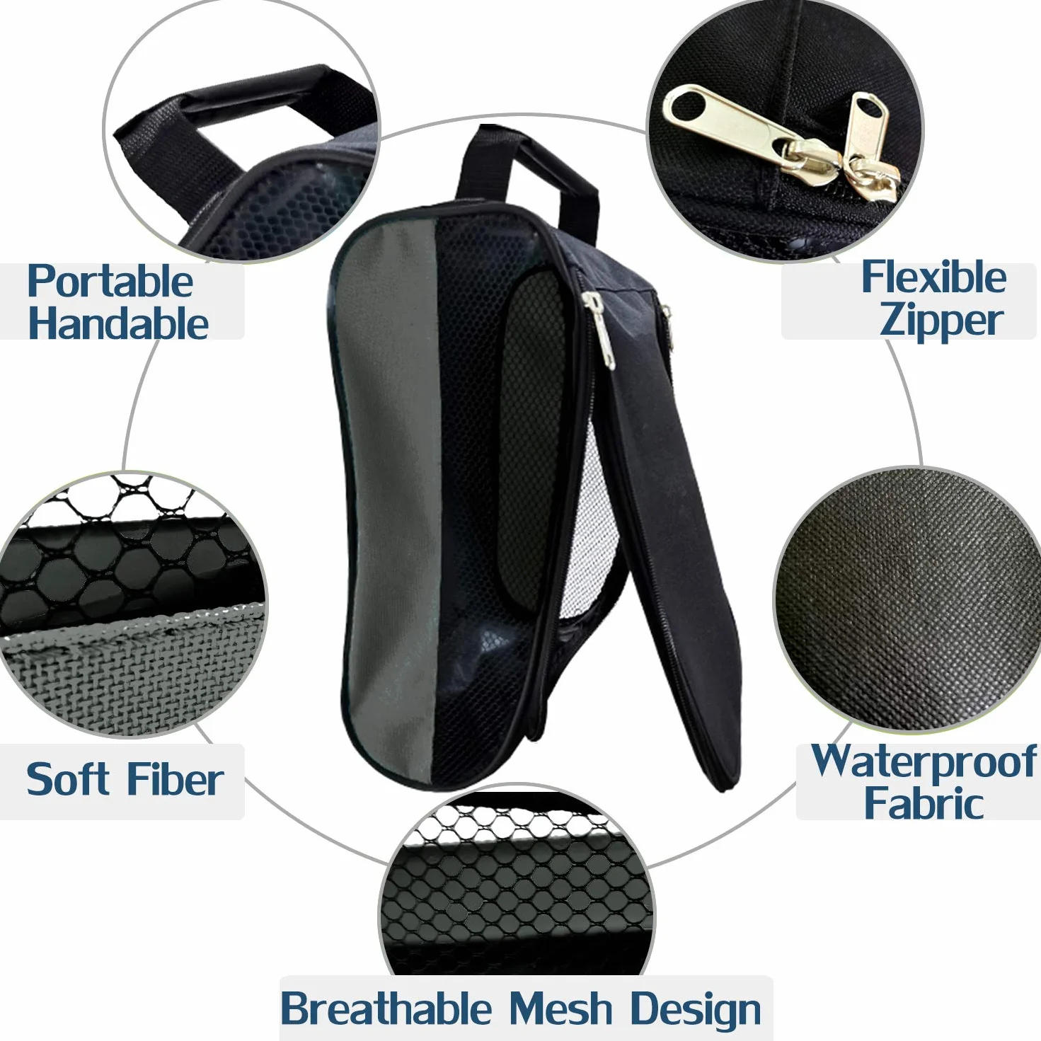 Sac à Chaussures de Golf pour Homme/Femme, Sac de Transport avec Ventilation