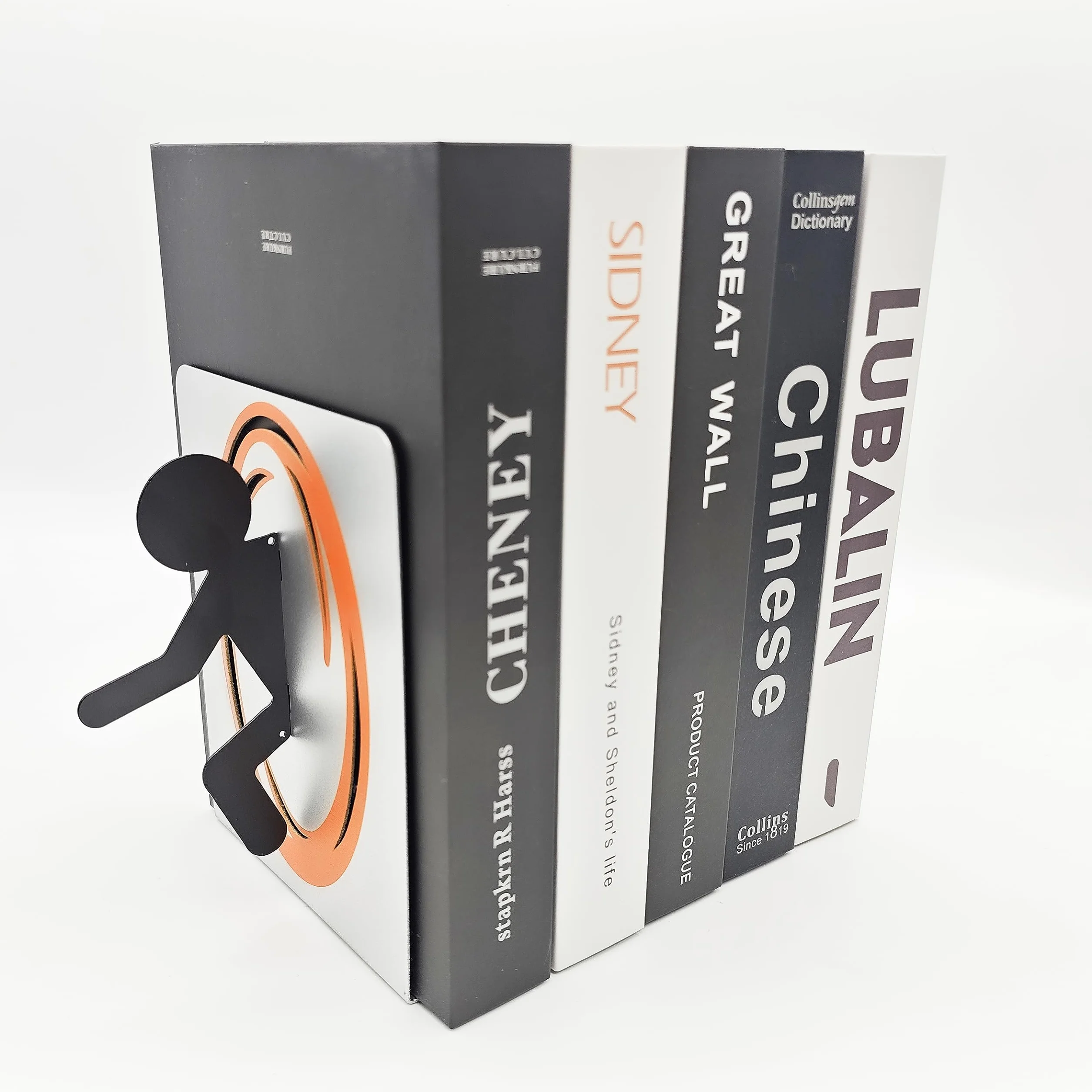Serre-Livres de Portail en Métal Robuste, Cadeau Créatif pour Amateurs de Jeux