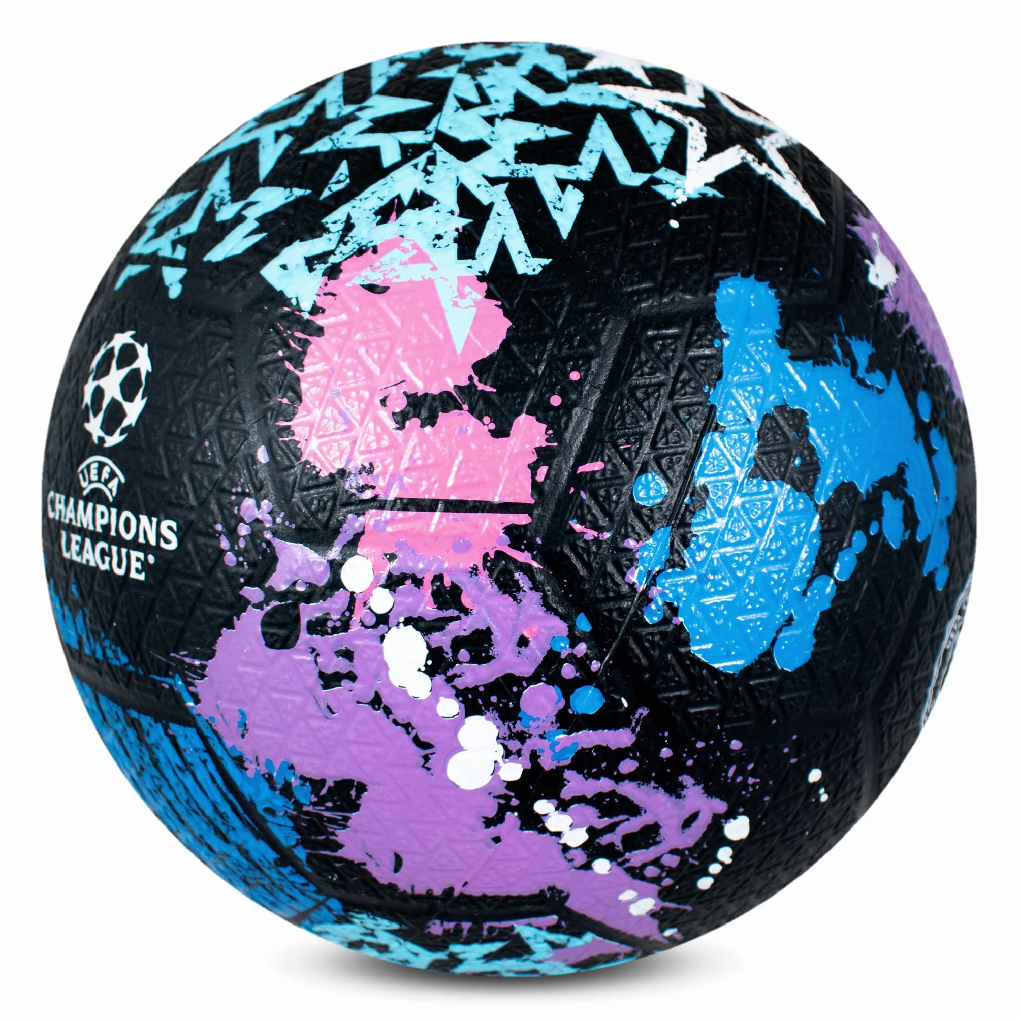 Hy-Pro Ballon de Rue en Caoutchouc sous Licence Officielle UEFA Champions League – Taille 5, Excellente idée Cadeau de Football, Article UCL, intérieur et extérieur