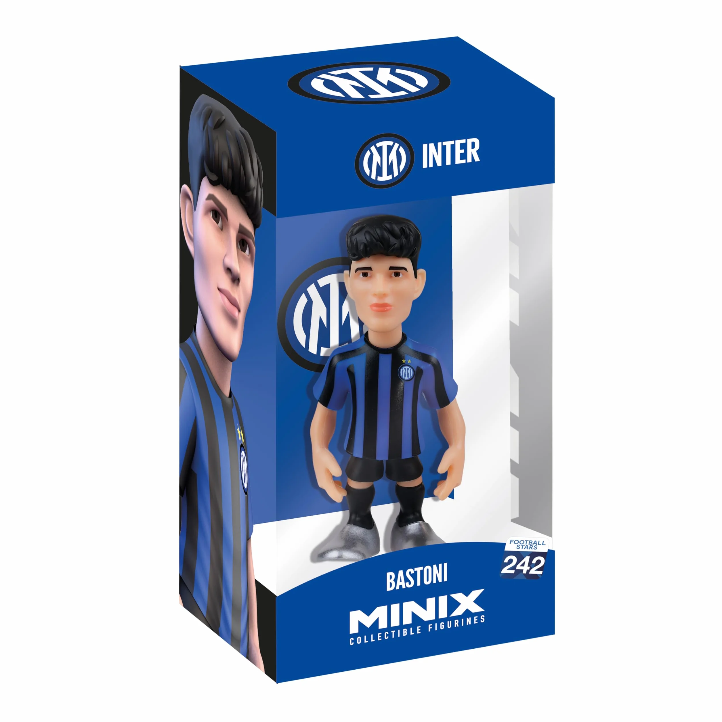 MINIX Collectible Figurines Inter Milan Alessandro Bastoni Figurine de Collection 12 cm - Mini Figurine de Football sous Licence Officielle Serie A - Cadeau de Football pour Les Fans et Les