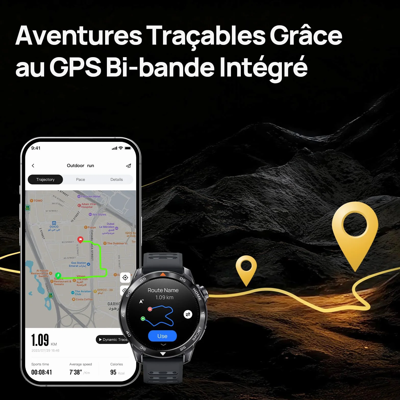 Mibro GS Pro2 Montre Connectée Homme Sport 1,43" AMOLED GPS Running Randonnée 150 Modes Sportifs Appel Bluetooth Autonomie 20J Gris Foncé
