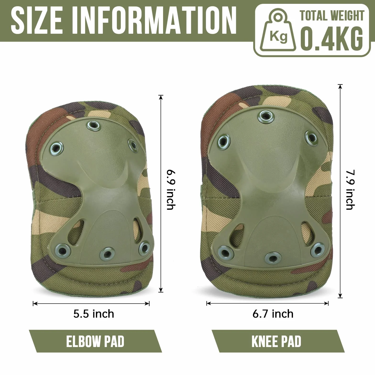 BAIGIO Genouillères tactiques - Coudières militaires - Pour CS Paintball Chasse Airsoft