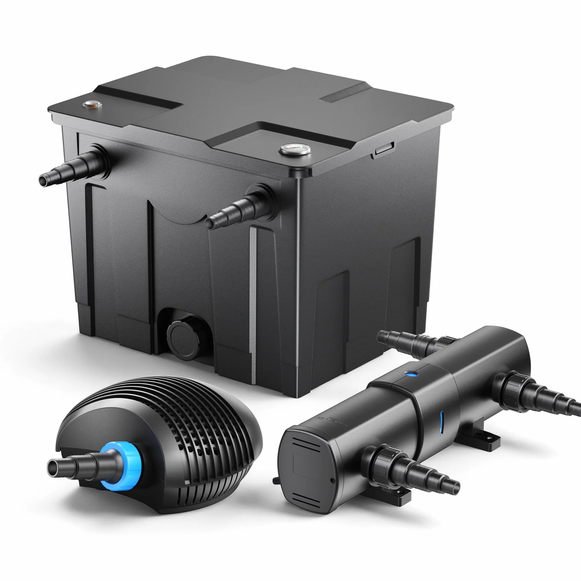 SunSun CBF-350 Filtre de bassin 12000 L Biologique CTF-3800 SuperECO pompe 3600l/h 20W CUV-218 lampe UV 18W